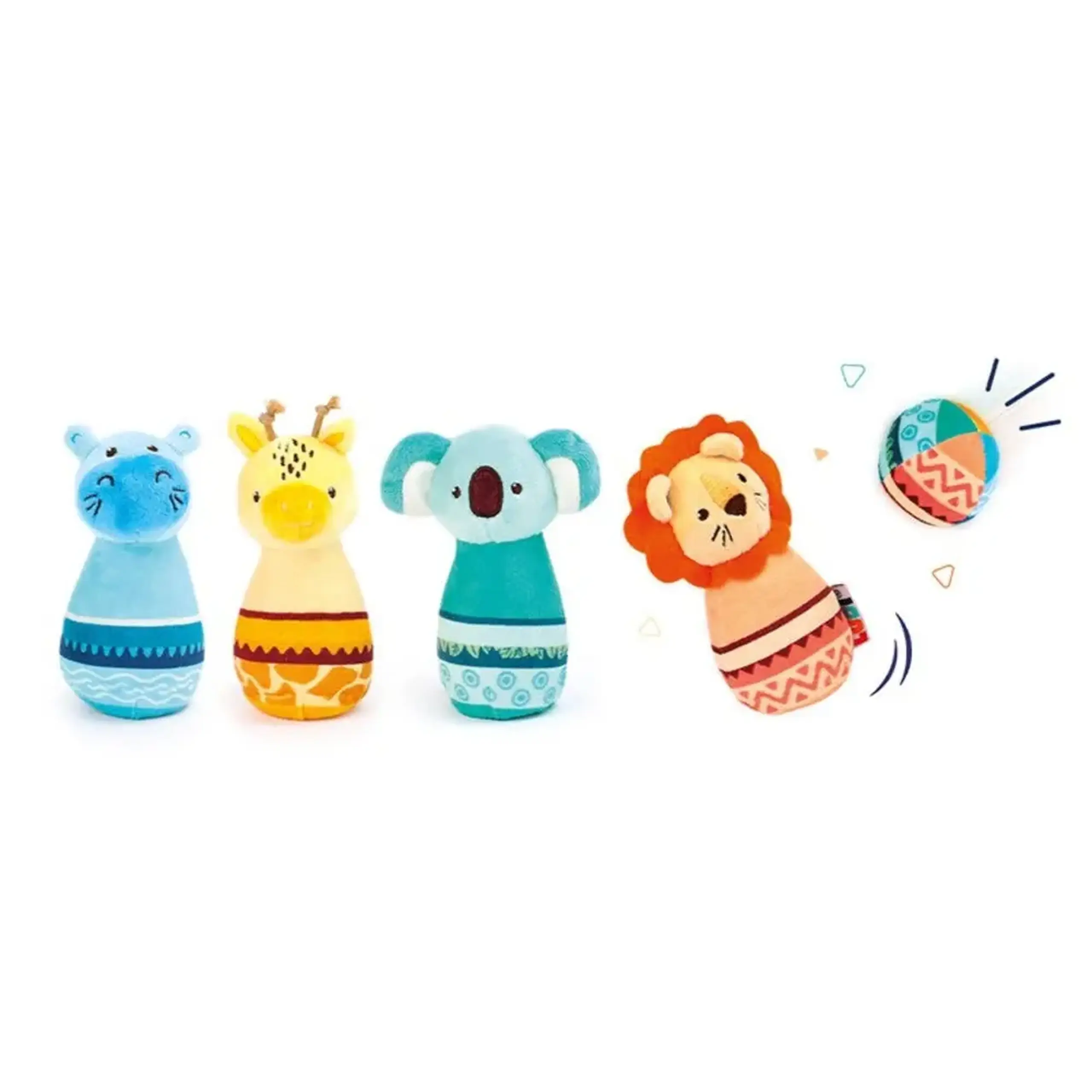 Joc de bowling textil cu animale — Ludi