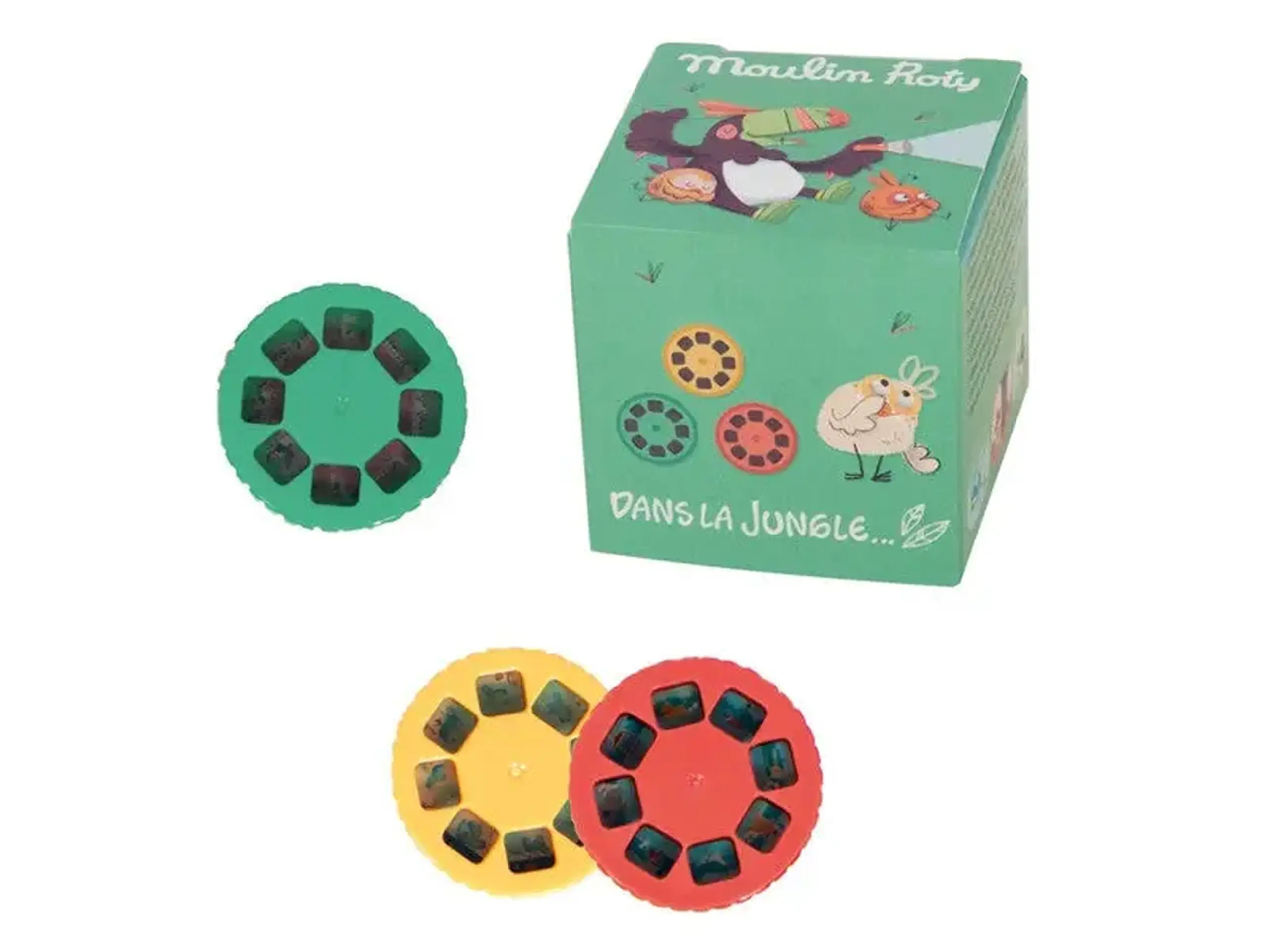 Set de 3 discuri pentru lampă cu povești — Moulin Roty - Cutia cu 3 discuri " Chick & Chickie"