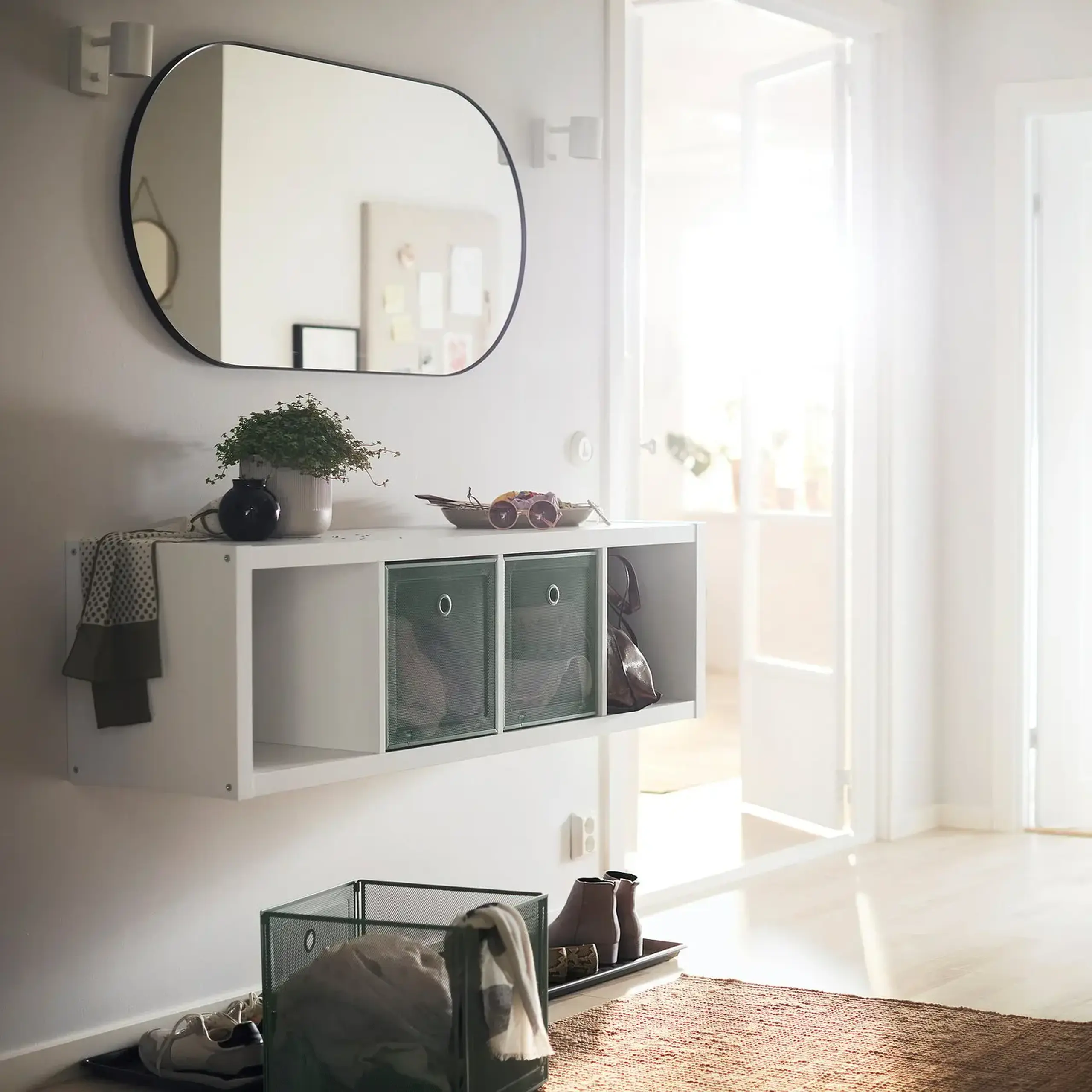 IKEA KALLAX Etajera, alb, 42x147 cm