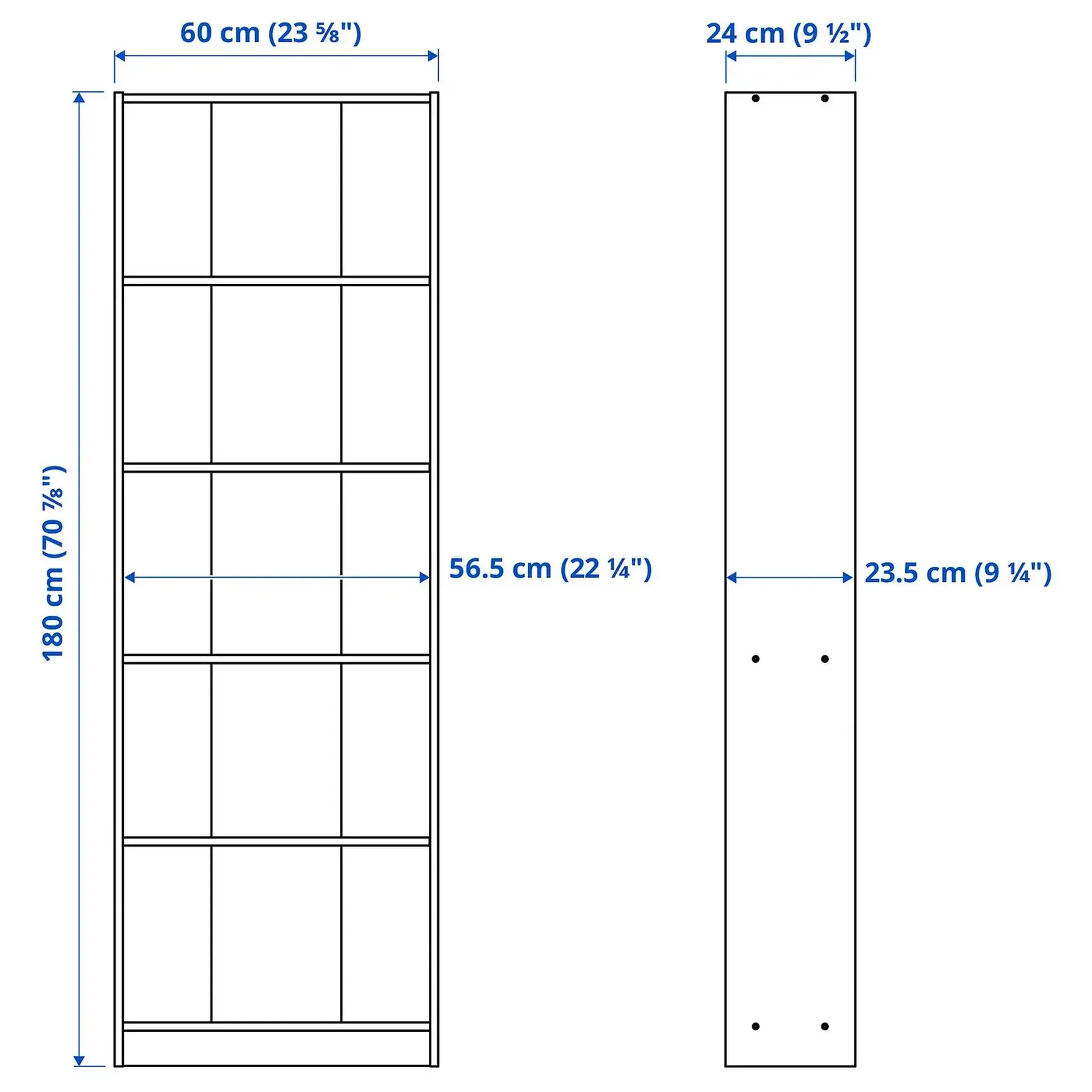 IKEA GERSBY Biblioteca, alb, 60x180 cm