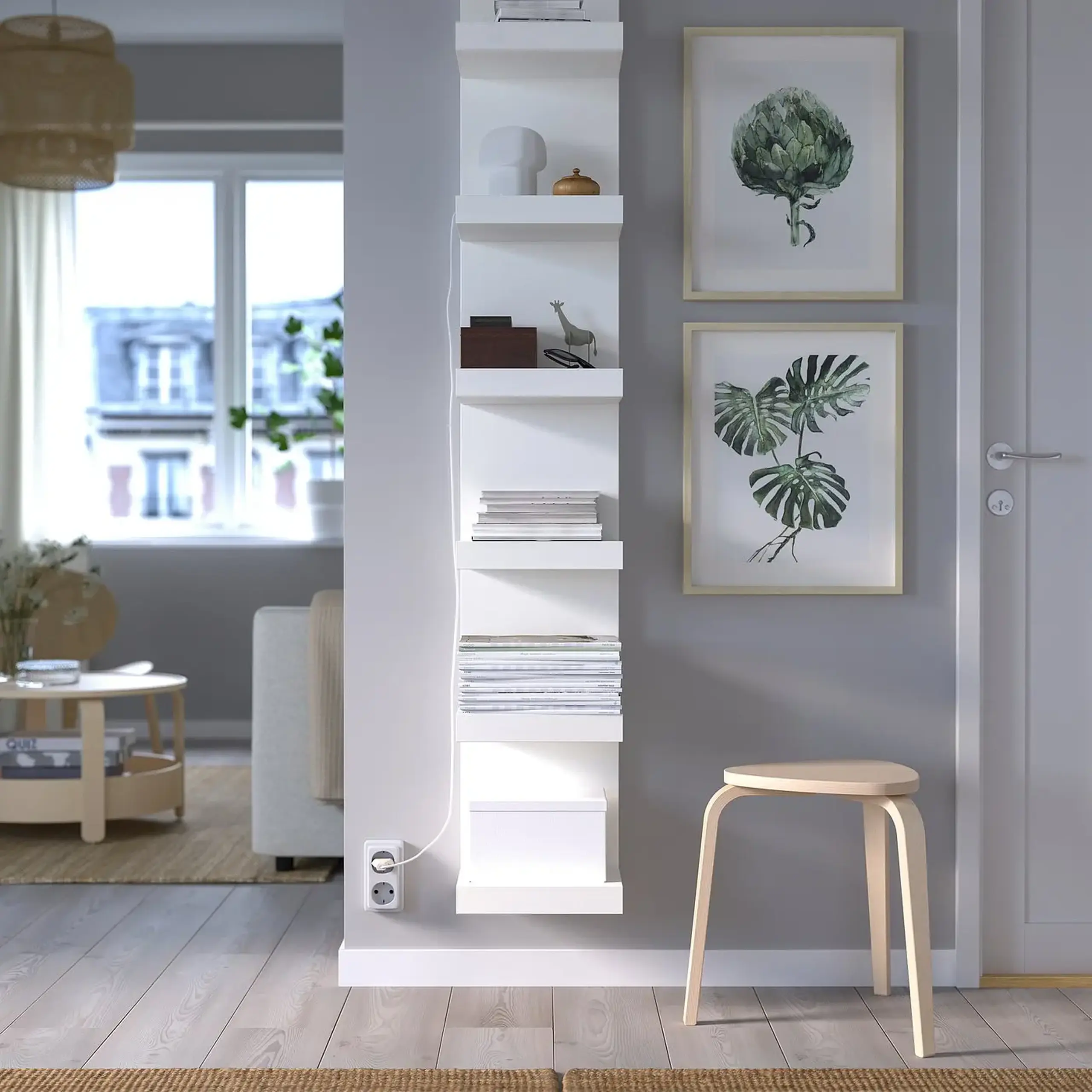 IKEA LACK Etajera suspendata, alb, 30x190 cm