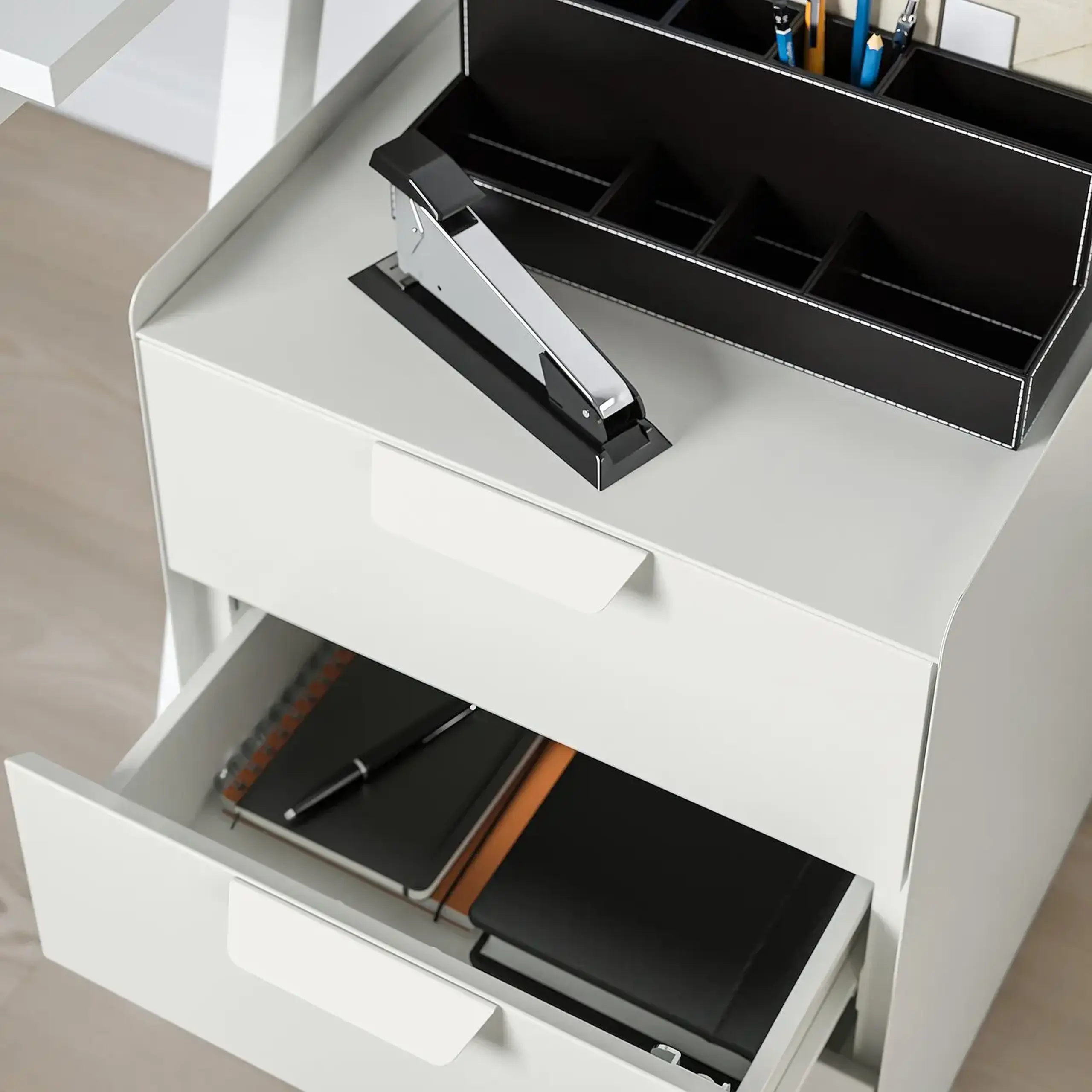 IKEA TROTTEN Comoda 3 sertare cu rotile, alb