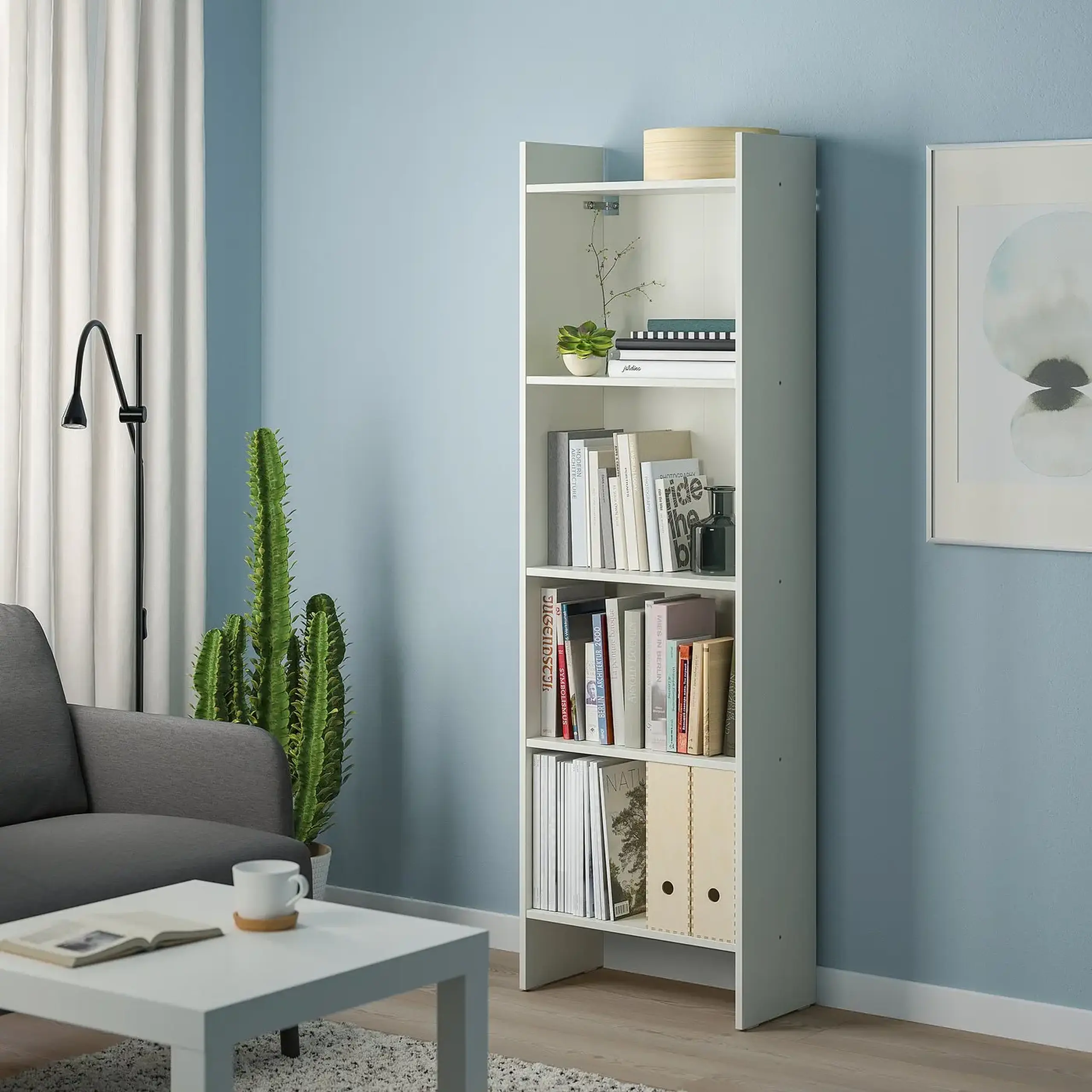 IKEA BAGGEBO Biblioteca, alb, 50x25x160 cm