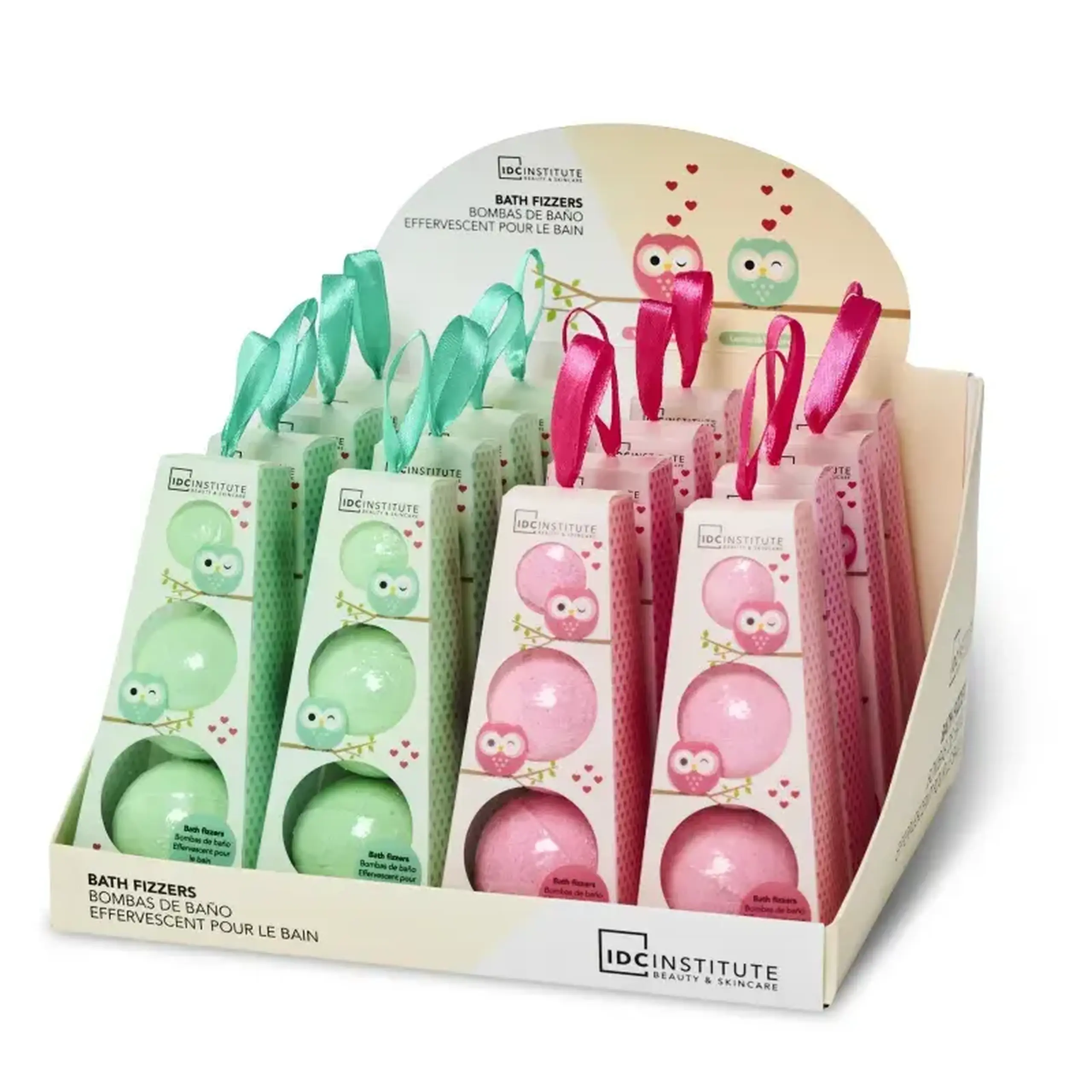 IDC INSTITUTE Owl Fizzers Bath Bombs, 94 gr, 3 buc