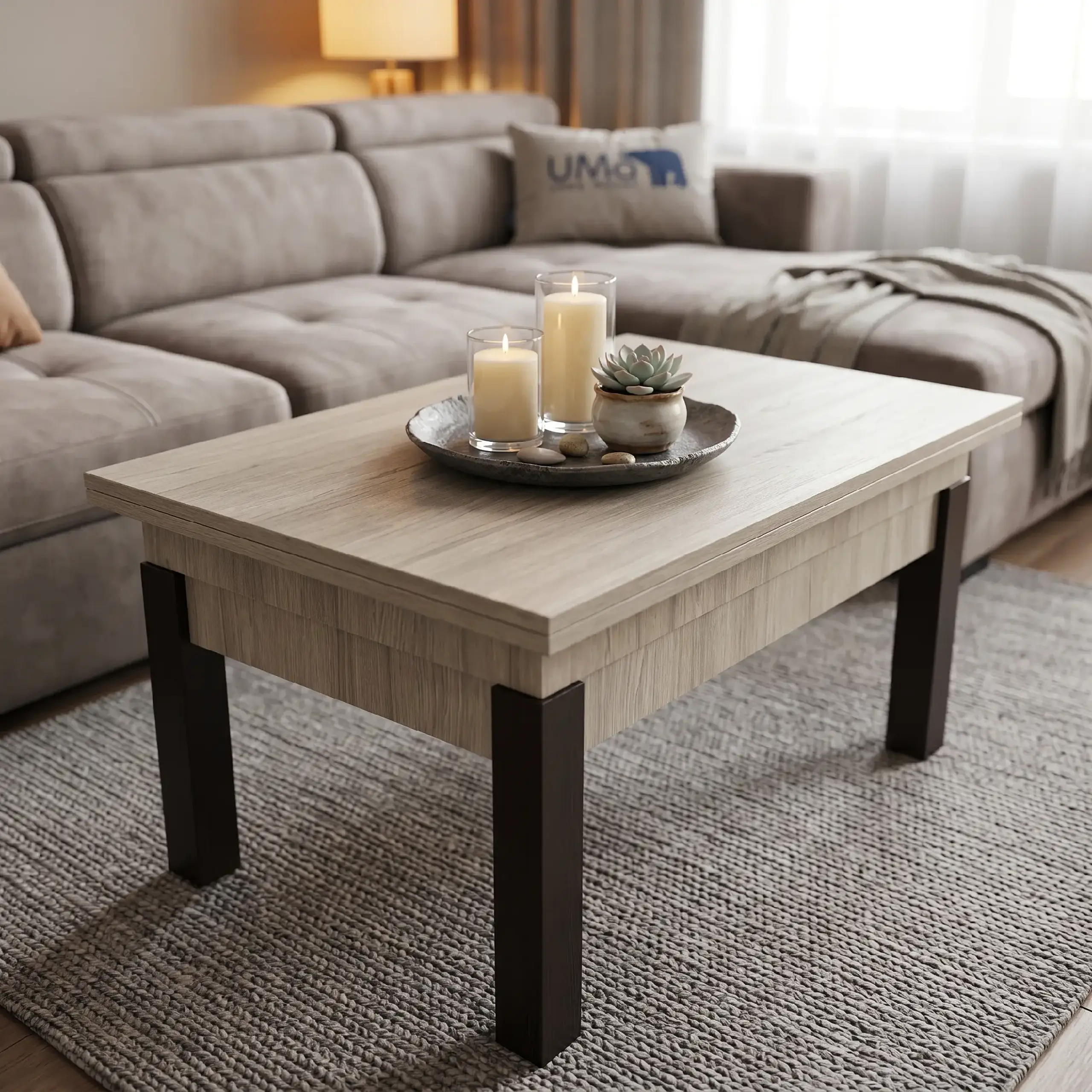 Masa transformabila 4home, Stejar Kraft Gri