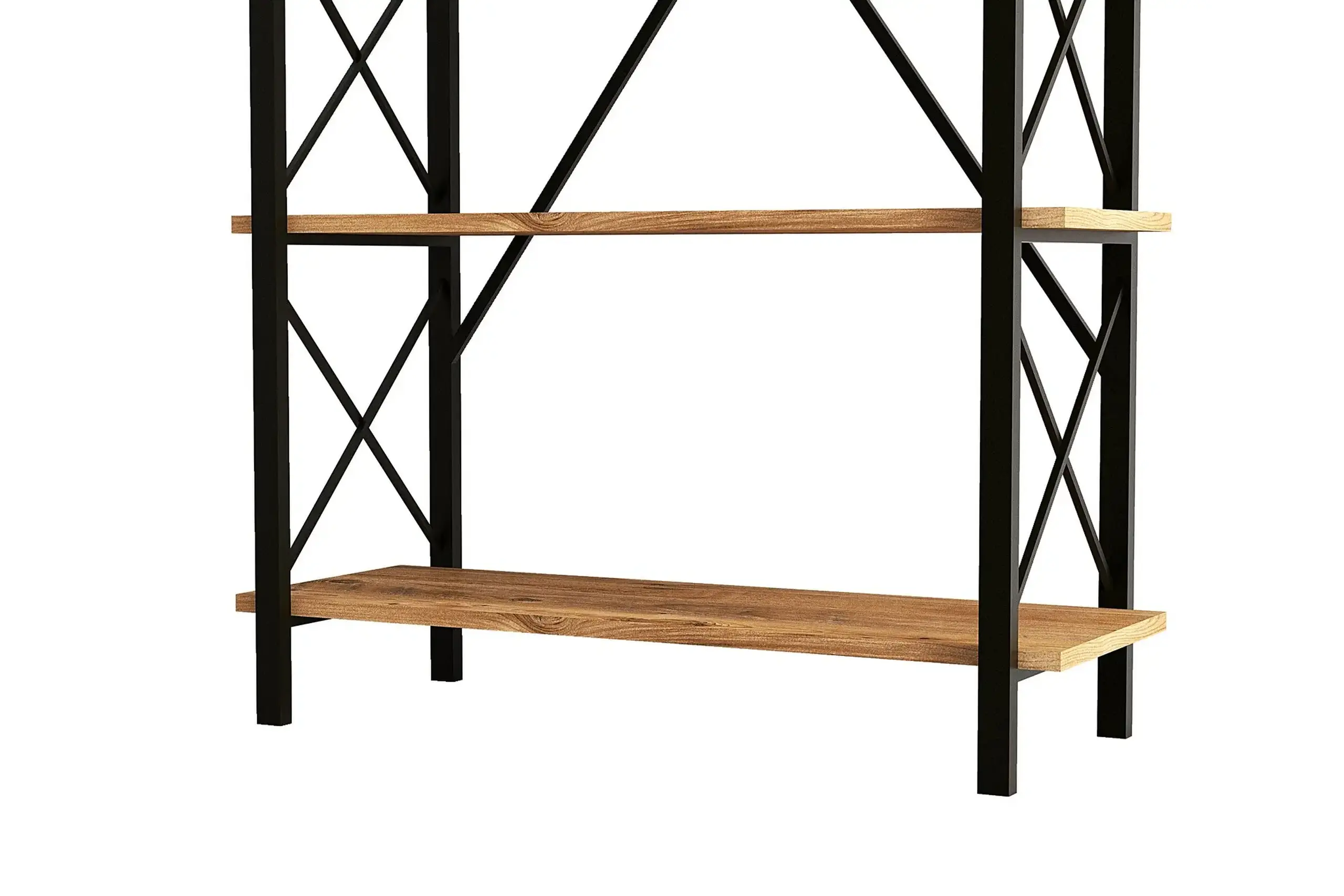 Raft pentru carti, Nero Elit, Pinul AtlanticNegru, 90 x 180 x 34 cm
