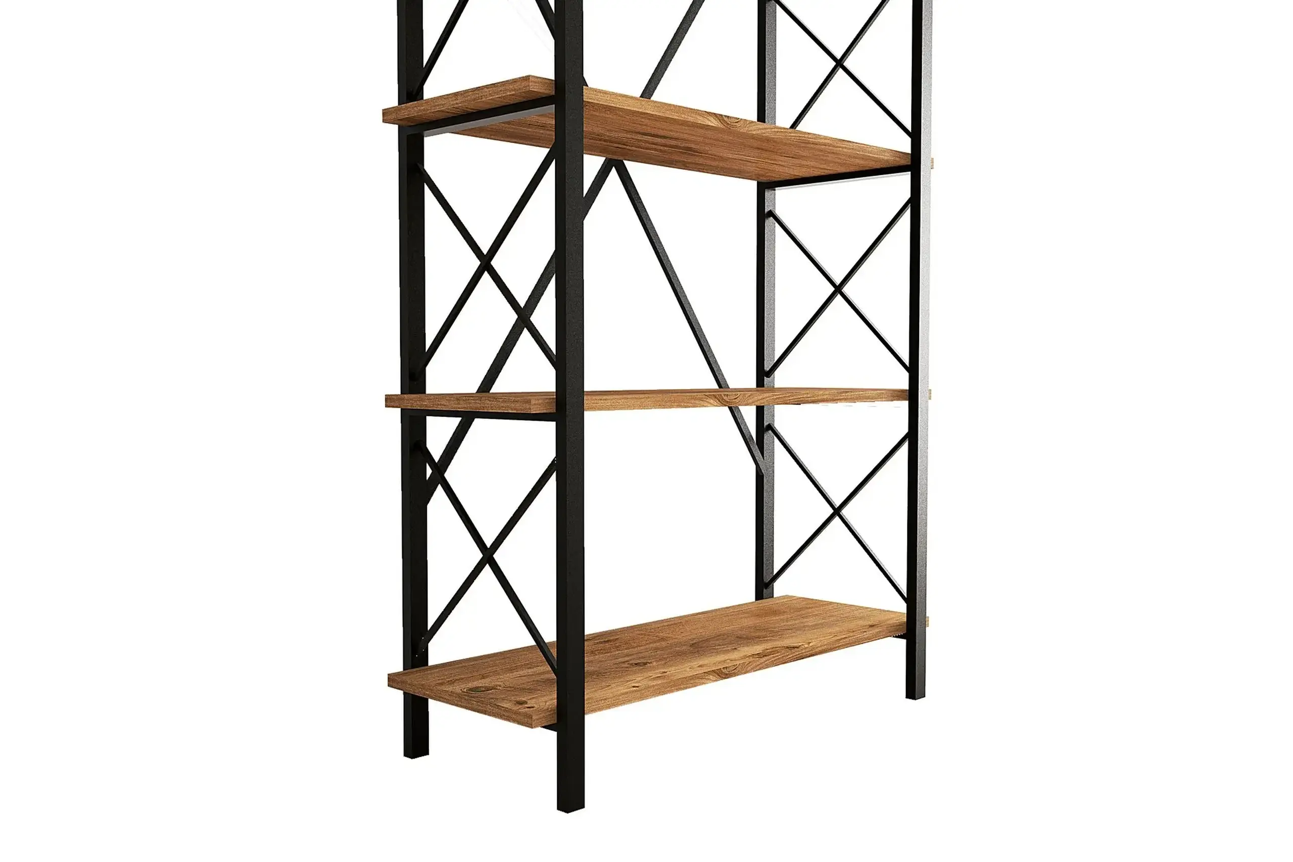 Raft pentru carti, Nero Elit, Pinul AtlanticNegru, 90 x 180 x 34 cm