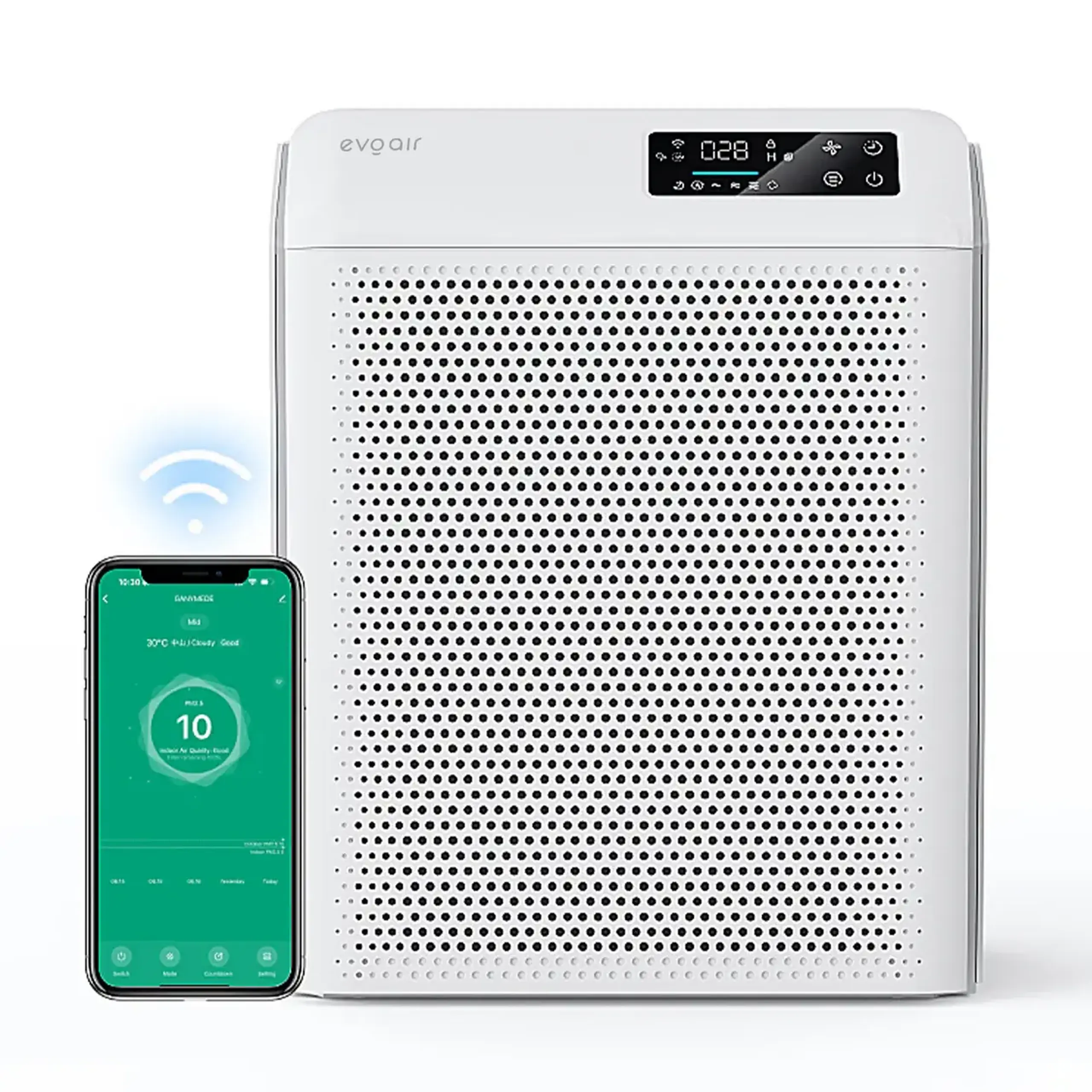 Purificator de aer Evoair HOMI P300, CADR 300m³/h, WI-FI, Filtru True Hepa