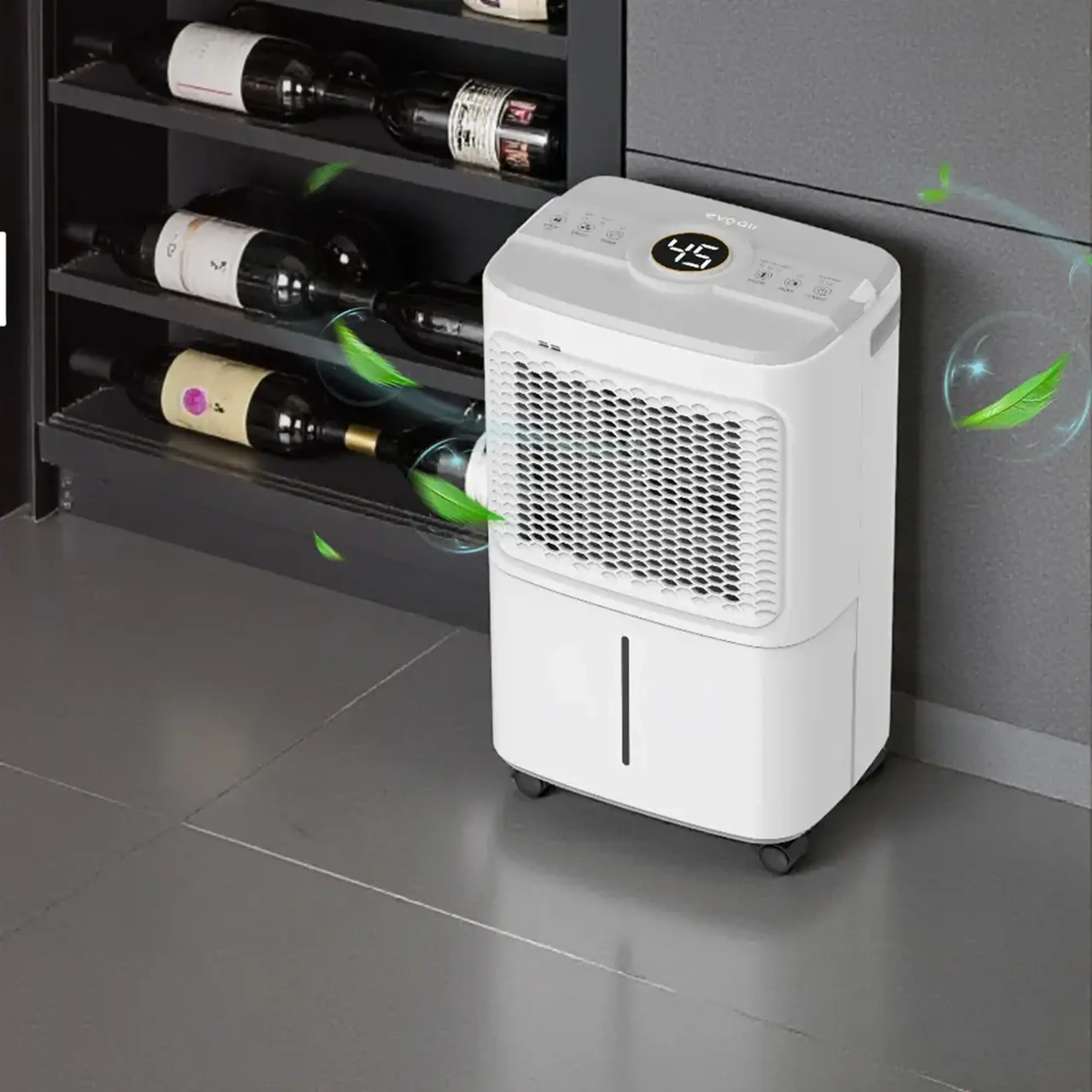 Dezumidificator Evoair Dryora 12, 12l/24h, Senzor de Umiditate, Dezumidifcare Continua, Uscare Rufe