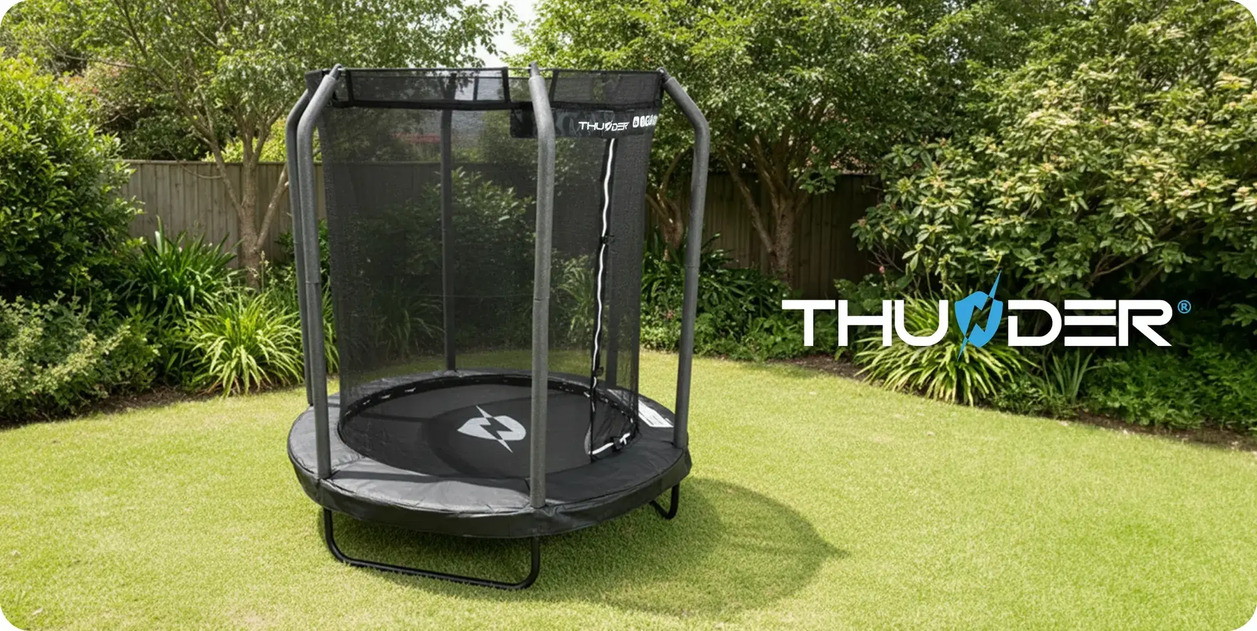 Trambulina de gradina pentru copii THUNDER INSIDE ELITE 4,5FT (140cm) Black