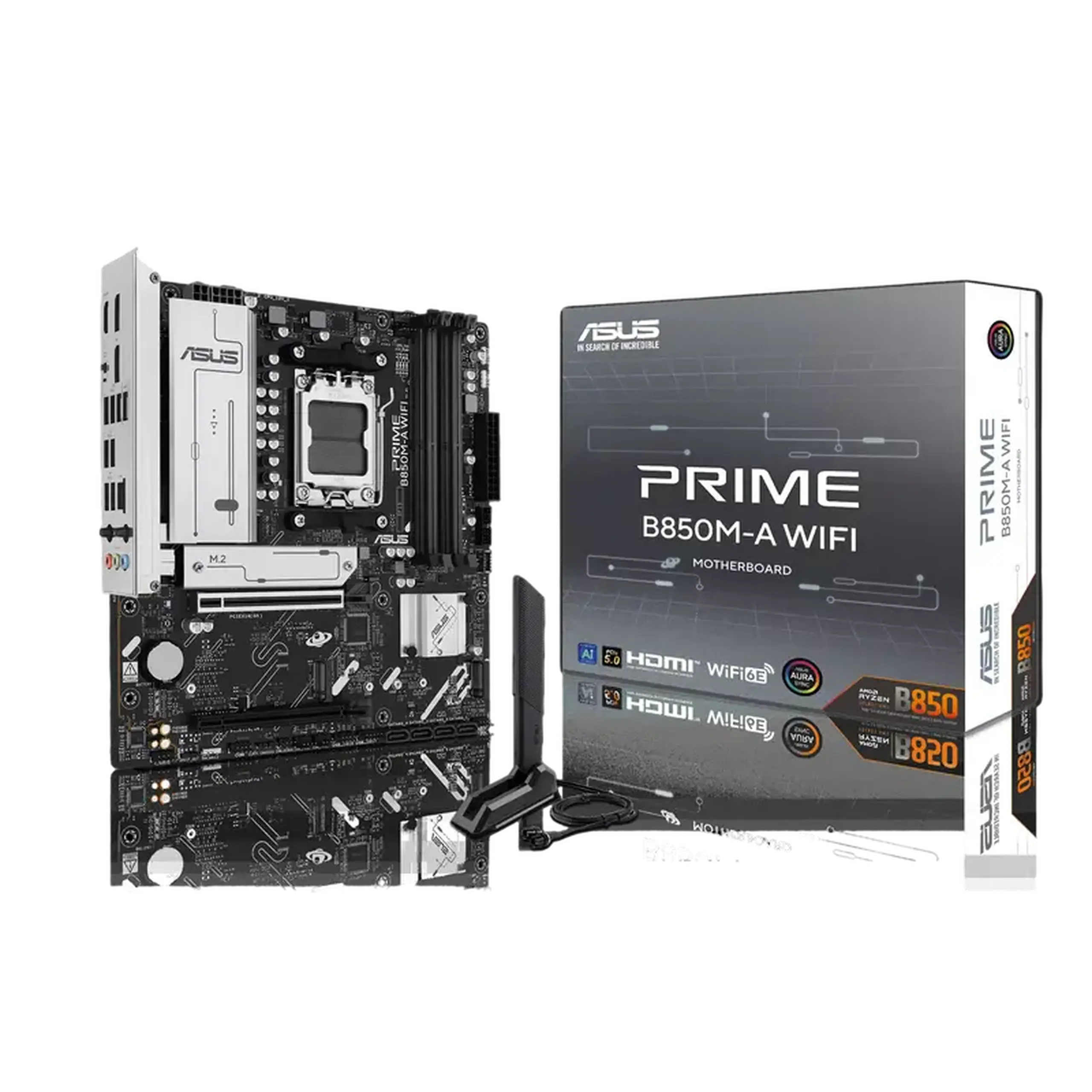 Placă de bază ASUS PRIME B850M-A WIFI, AM5, AMD B850, Micro-ATX
