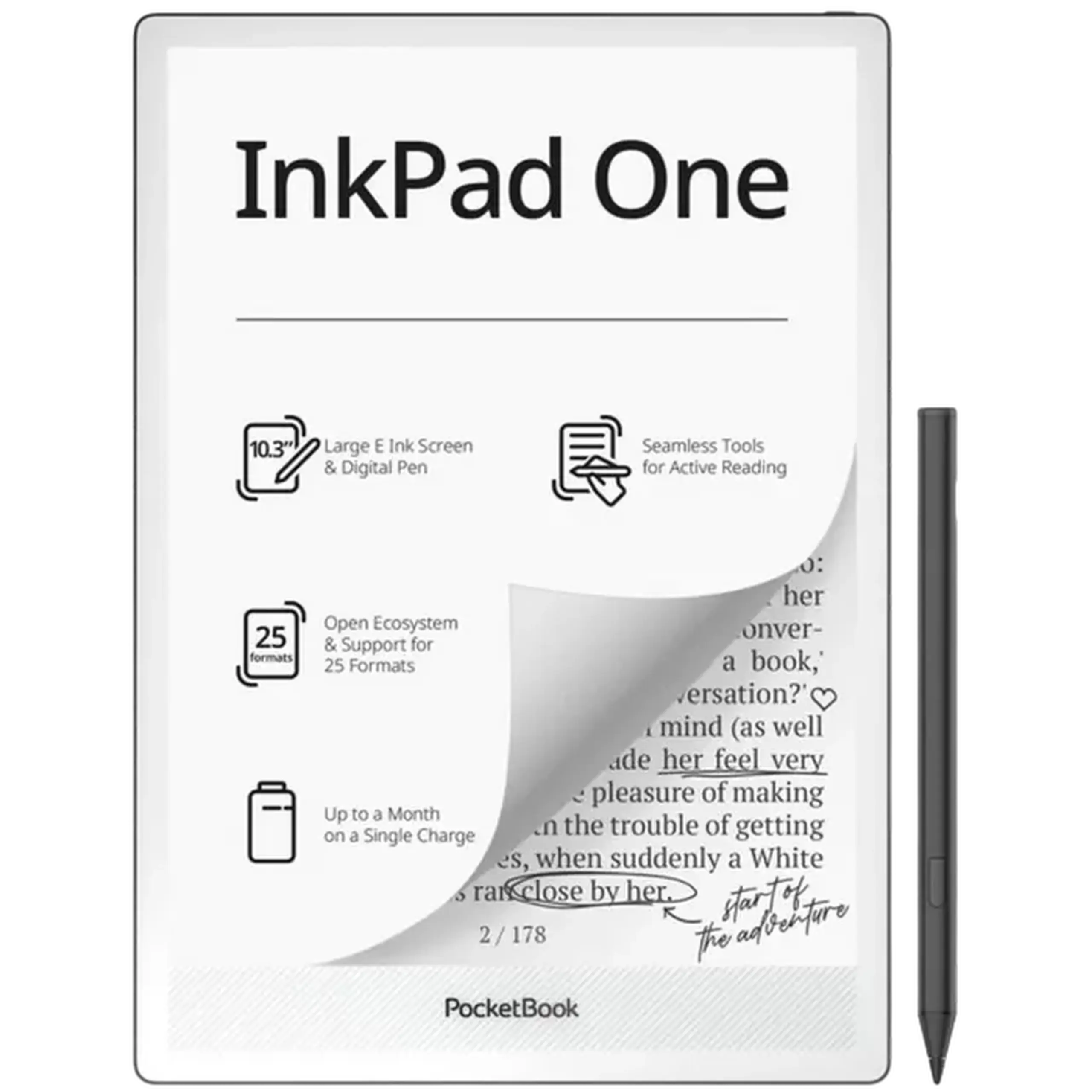 eBook Reader PocketBook 1030 InkPad One, Negru mat