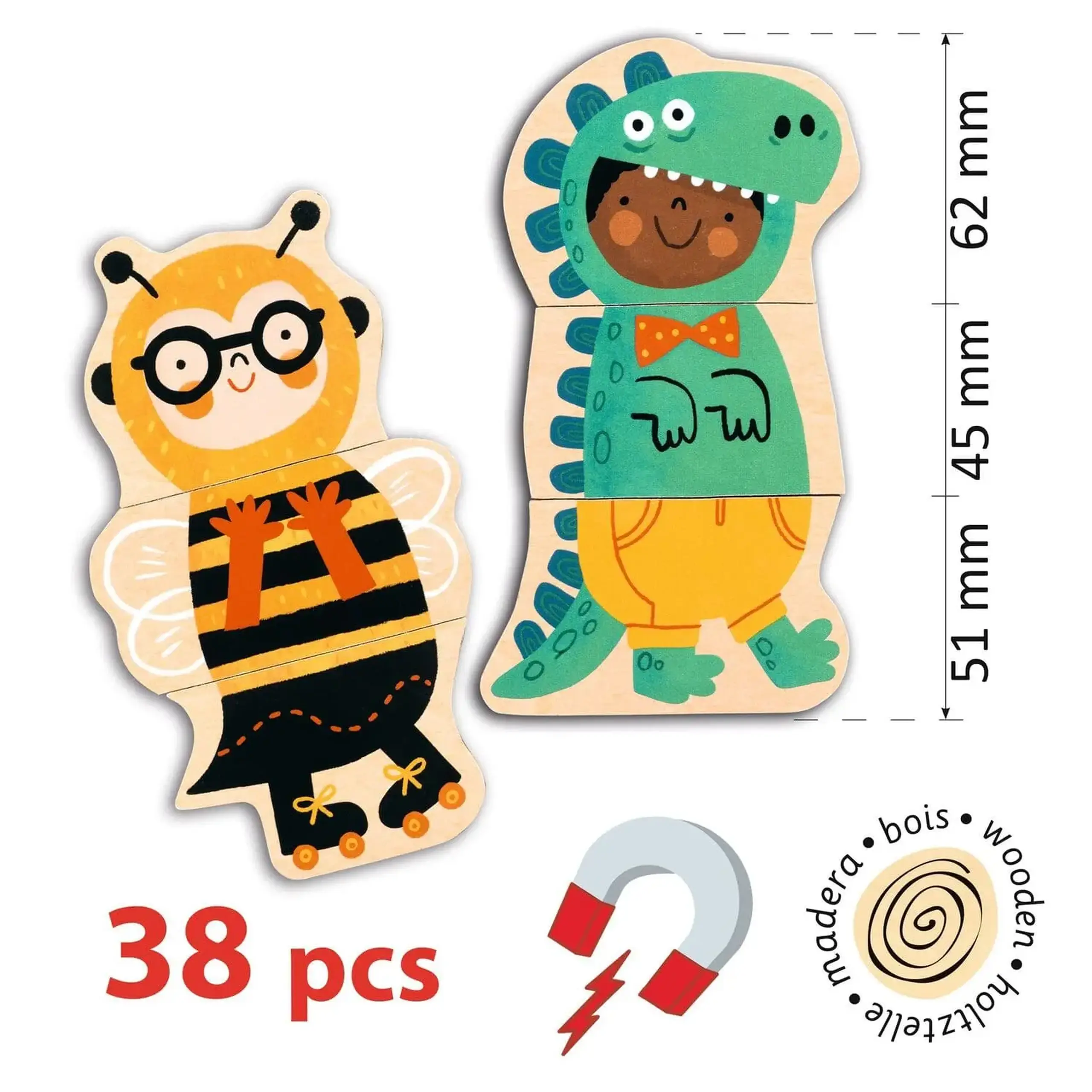 Joc magnetic „Costume amuzante” — Djeco