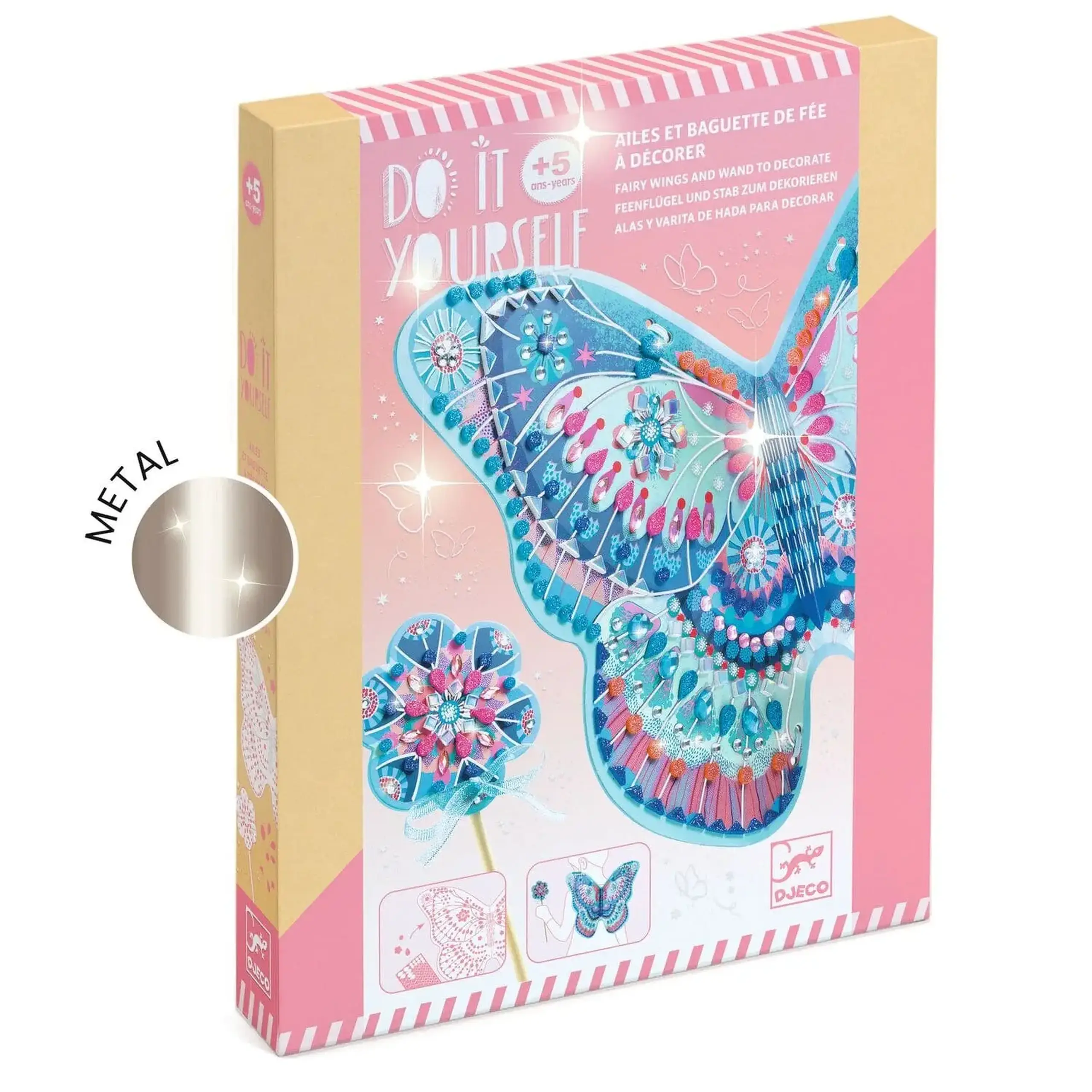 Set DIY aripi și baghetă Comme une fée — Djeco