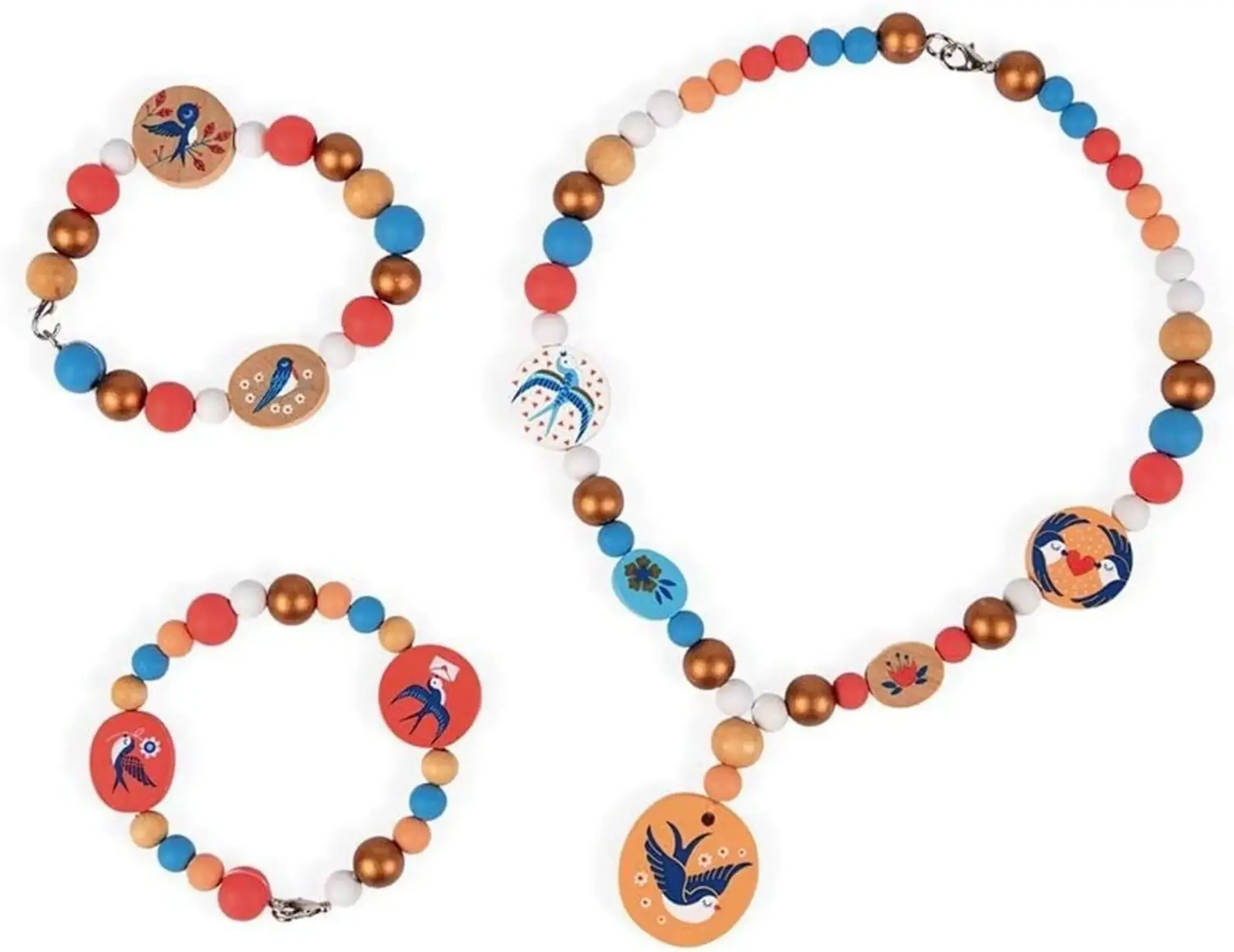 Set cu 220 de mărgele Birdy Rândunele — Janod