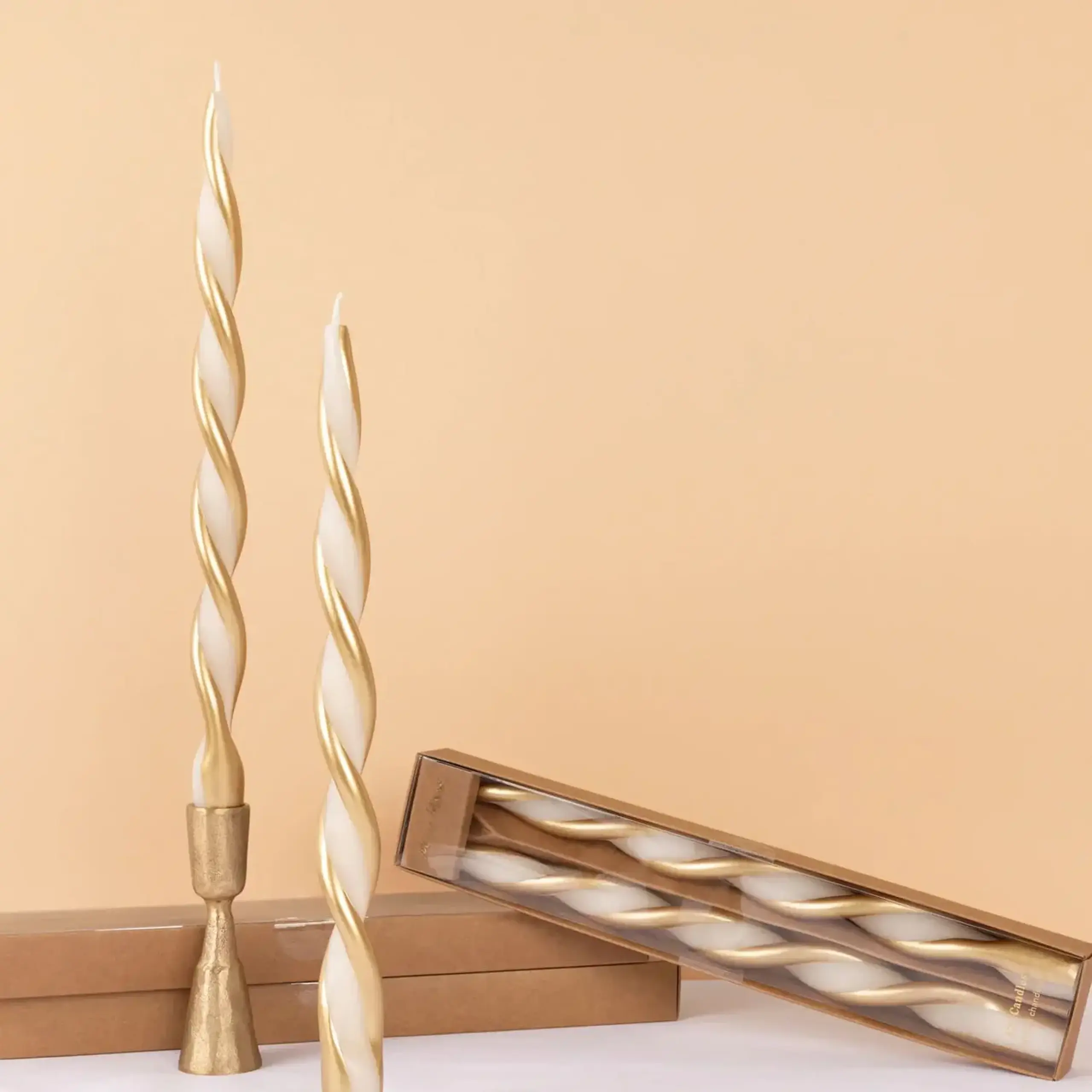 Set de lumânări spiralate aurii — Meri Meri