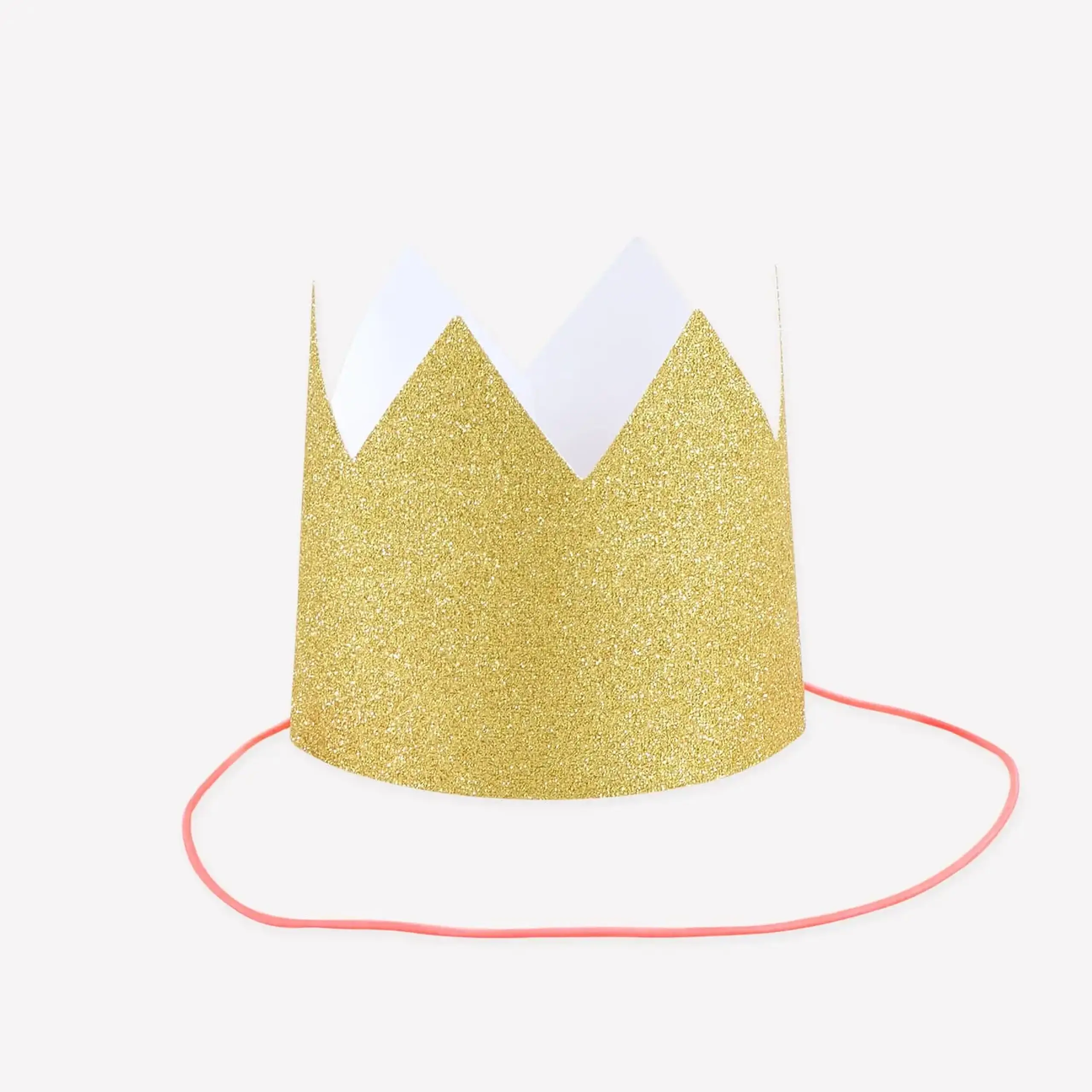 Set de 8 coronițe Mini Gold Glitter — Meri Meri