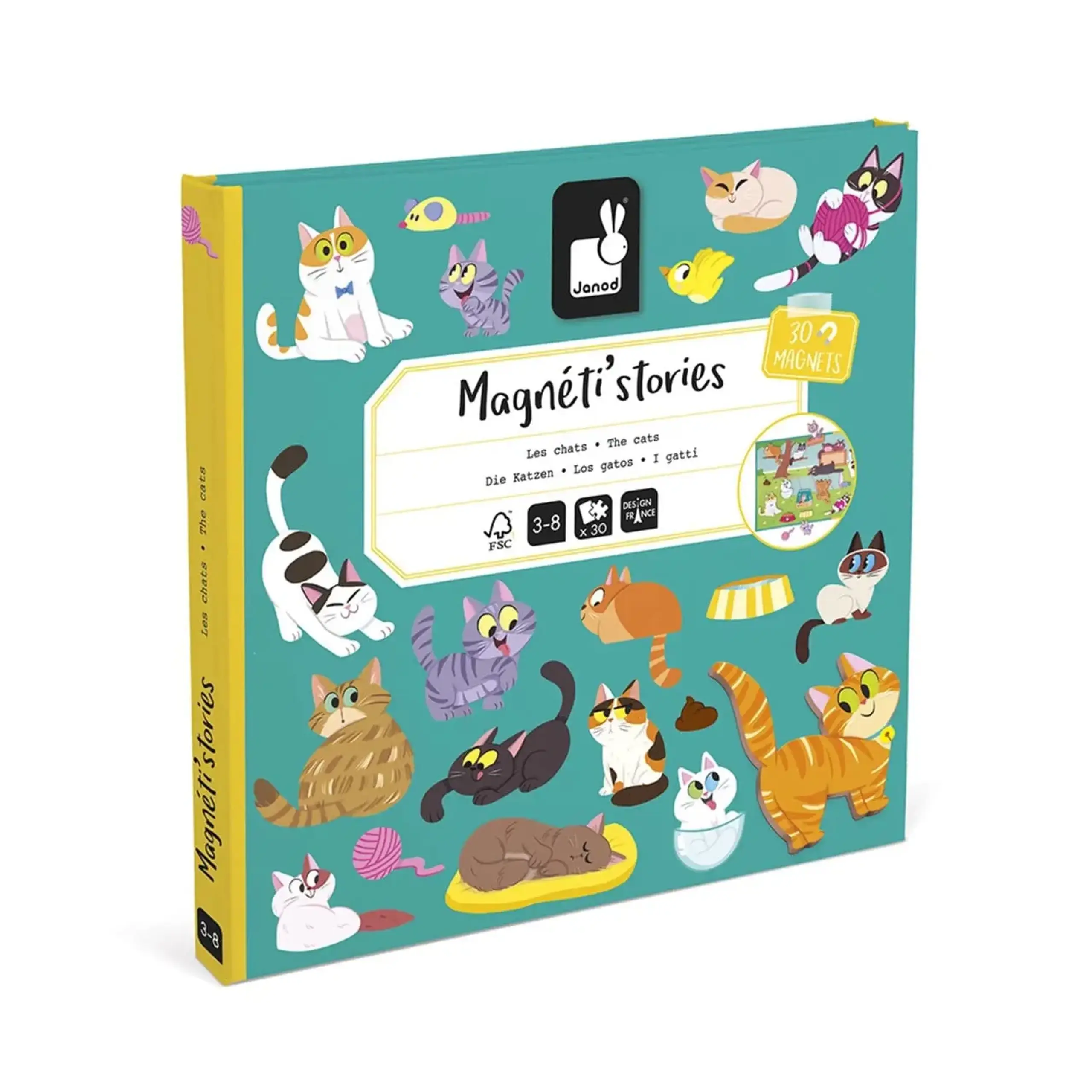 Carte magnetică Magnéti’stories Pisici — Janod