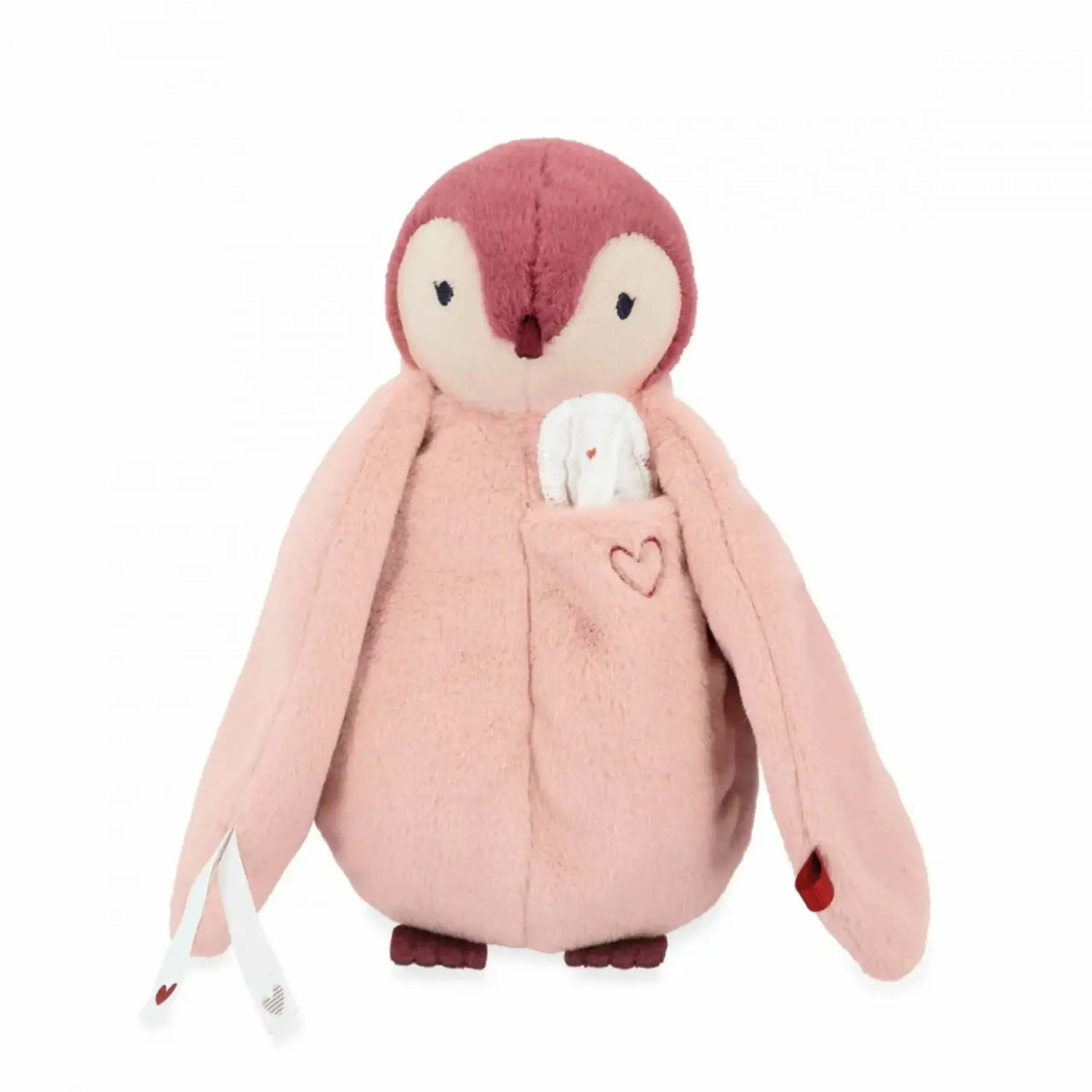 Pinguin roz din pluș cu batistă — Kaloo
