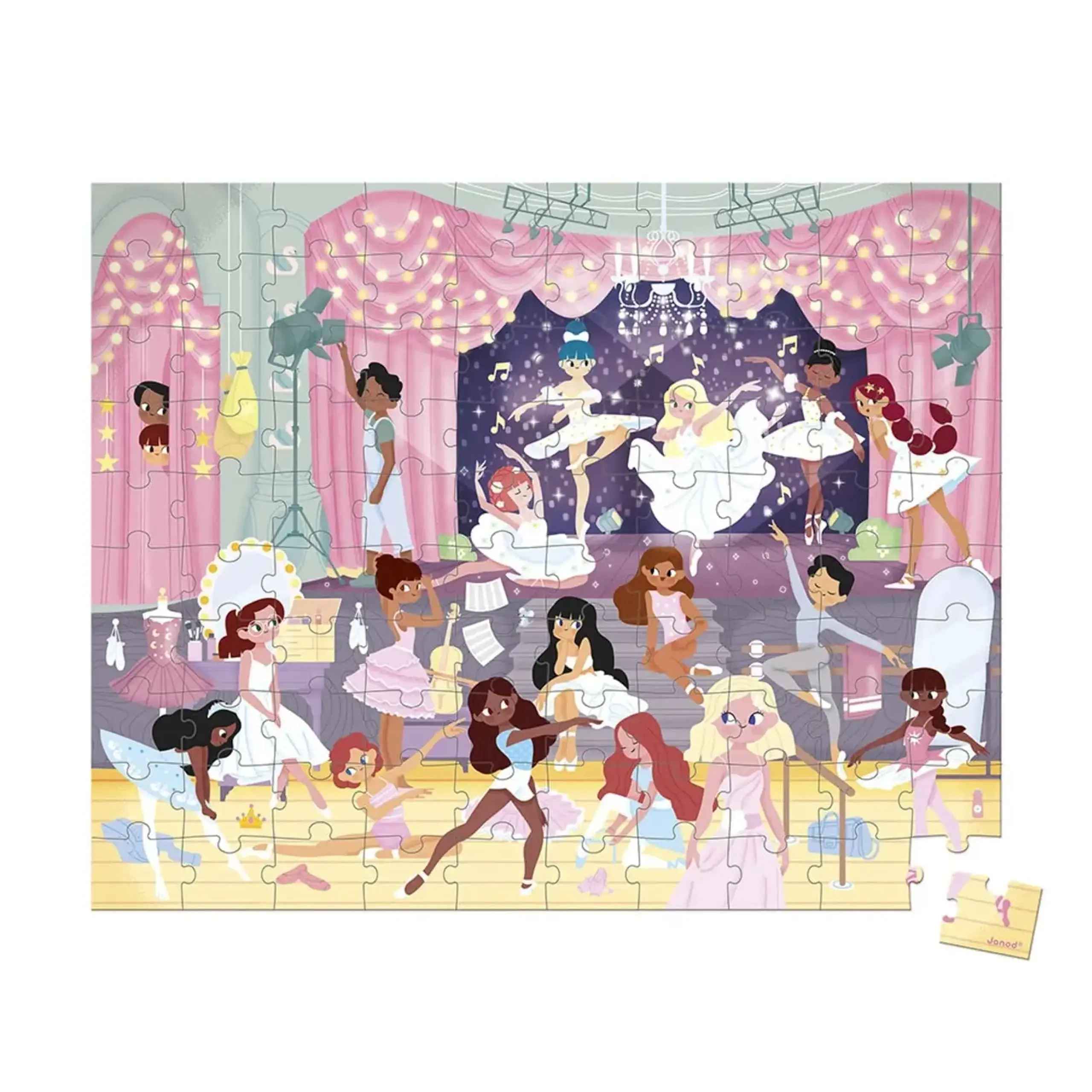 Puzzle Balerine, 100 de piese — Janod
