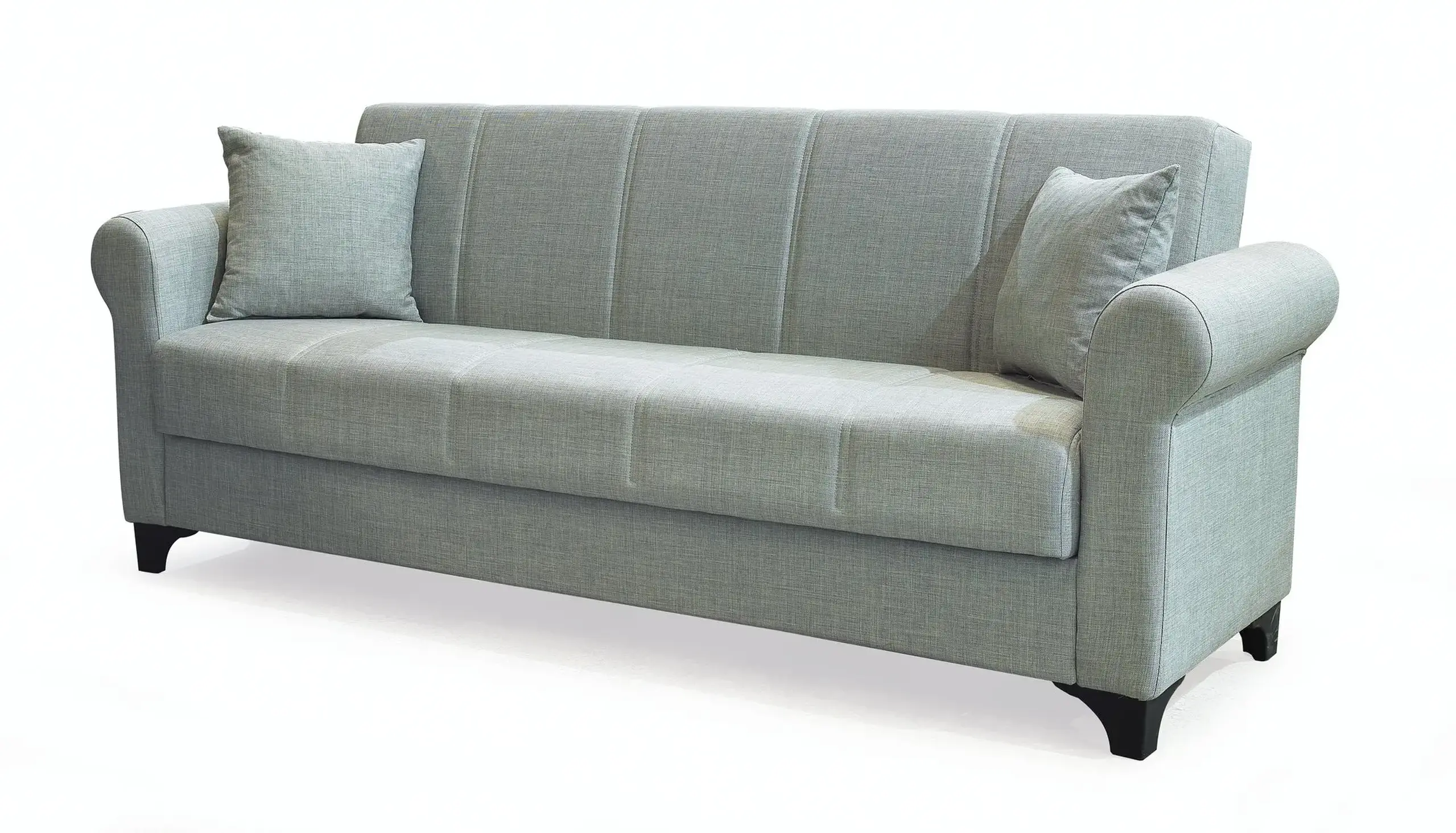 Canapea extensibila, Ares, cu lada de depozitare, 215 x 80 x 80 cm, Gri