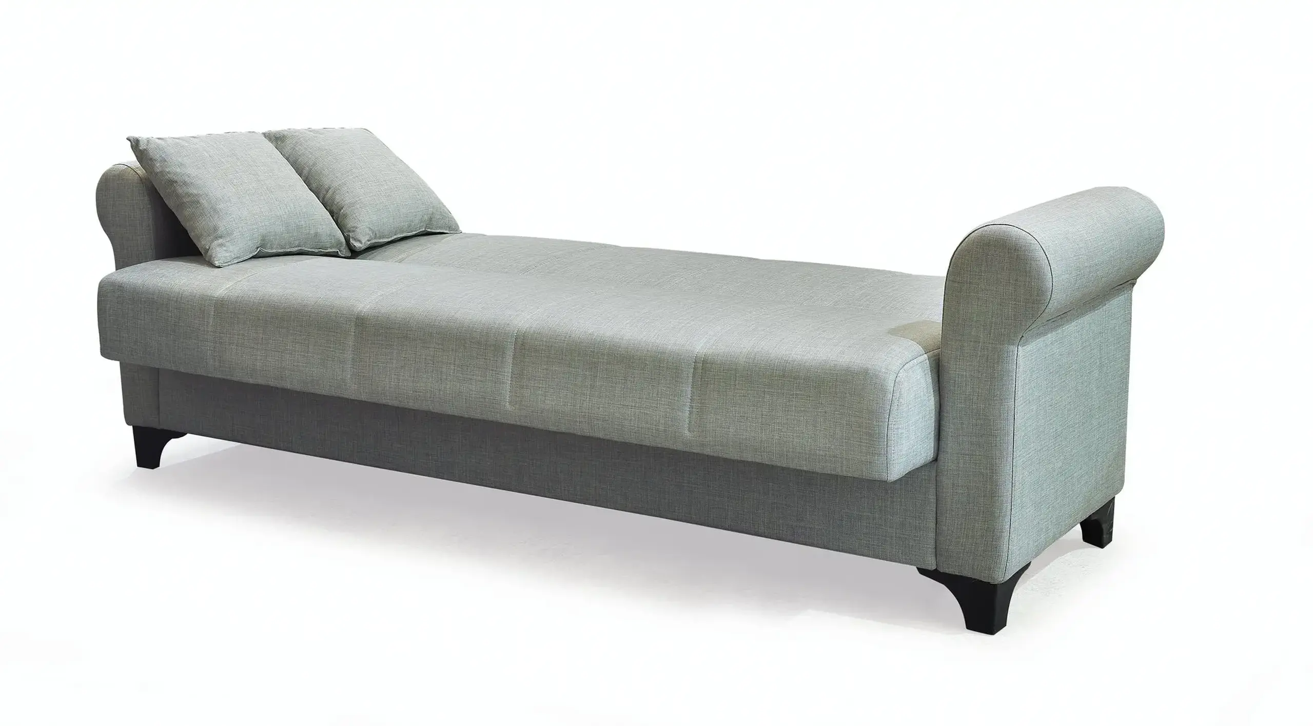 Canapea extensibila, Ares, cu lada de depozitare, 215 x 80 x 80 cm, Gri