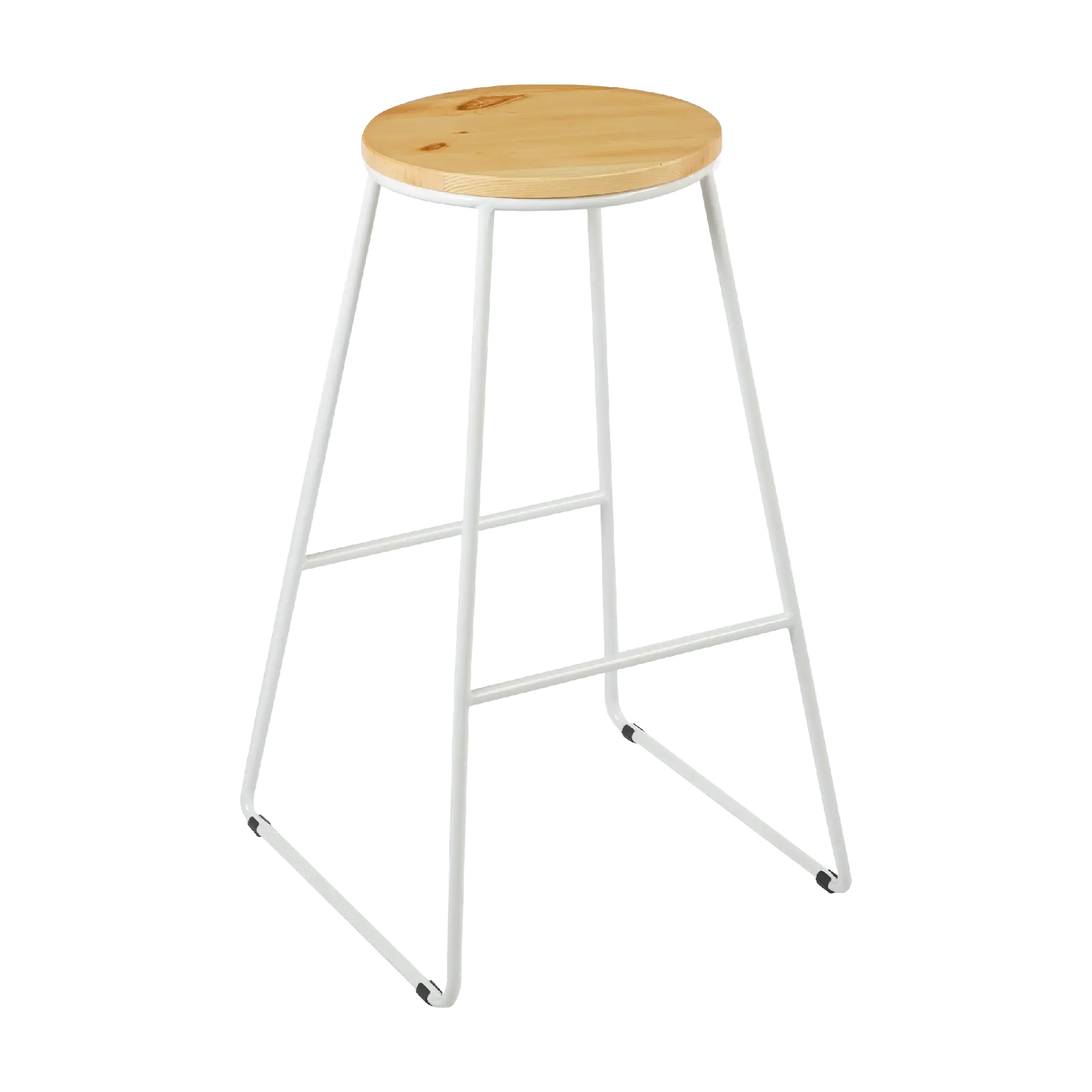 Scaun de bar Jumi din lemn, Oak Artisan / Alb