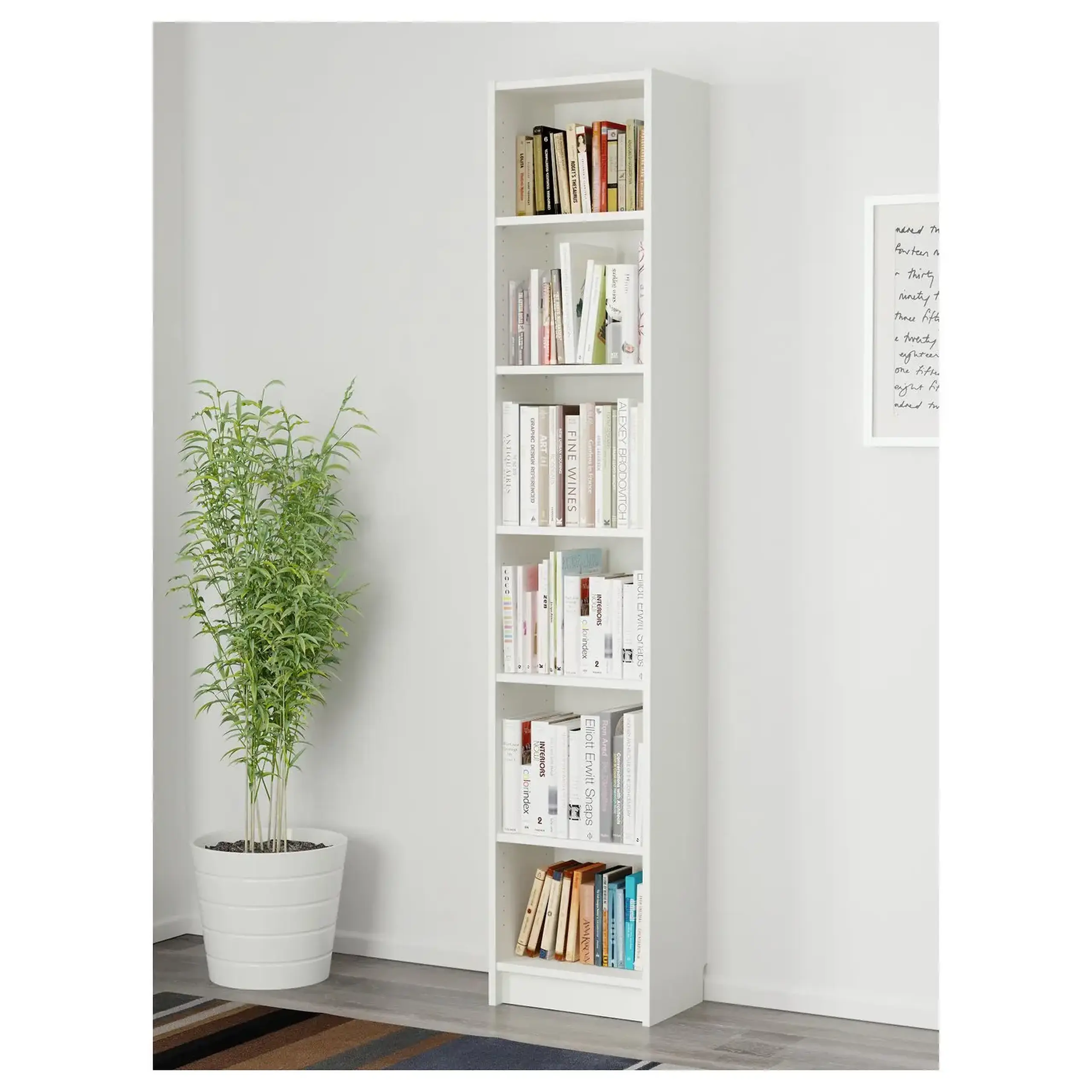 IKEA BILLY Biblioteca, alb, 40x28x202 cm