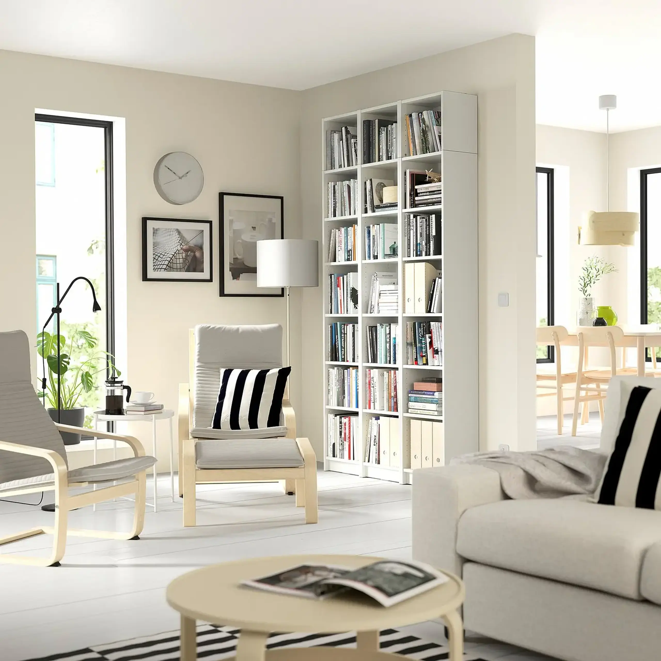 IKEA BILLY Biblioteca, alb, 120x28x237 cm