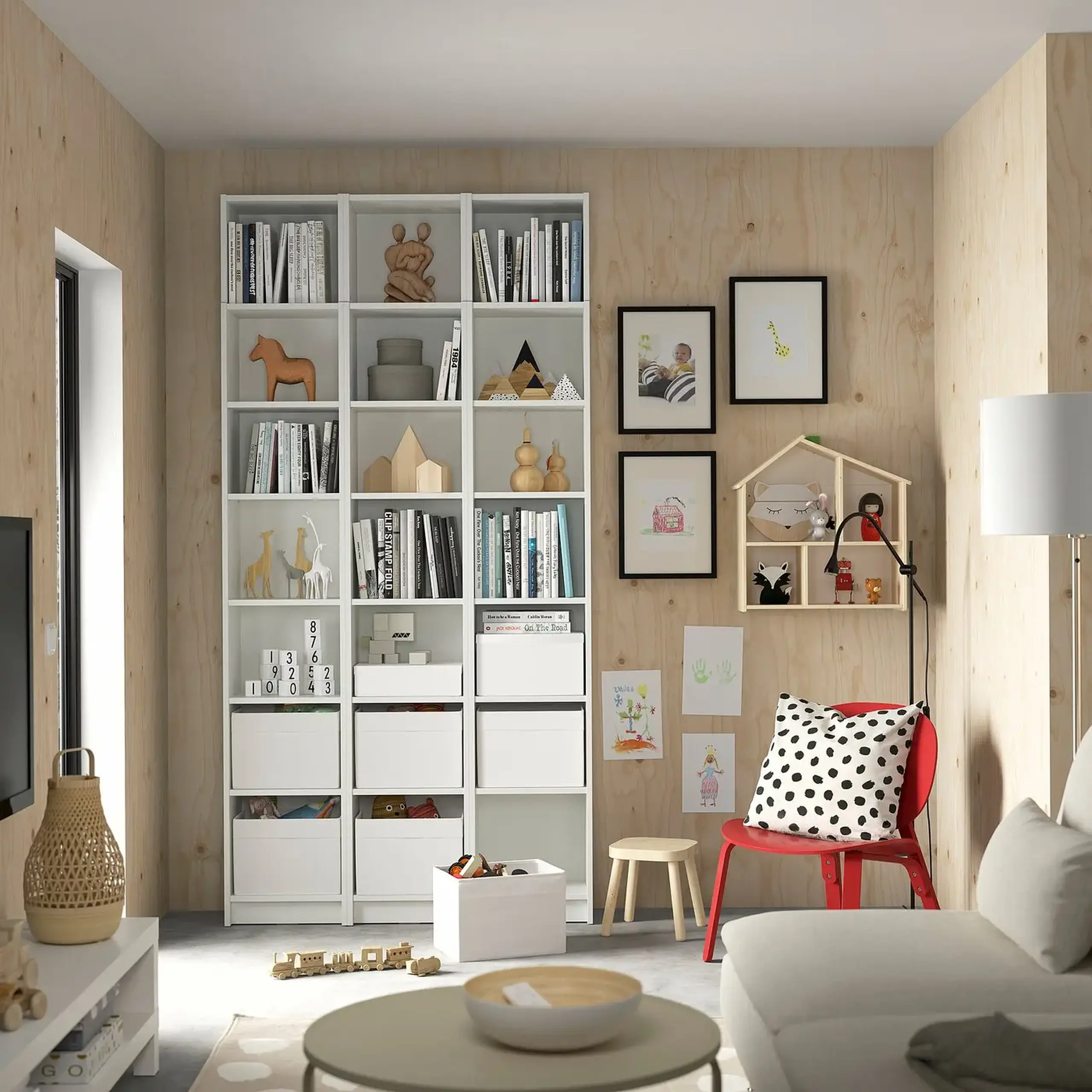 IKEA BILLY Biblioteca, alb, 120x28x237 cm