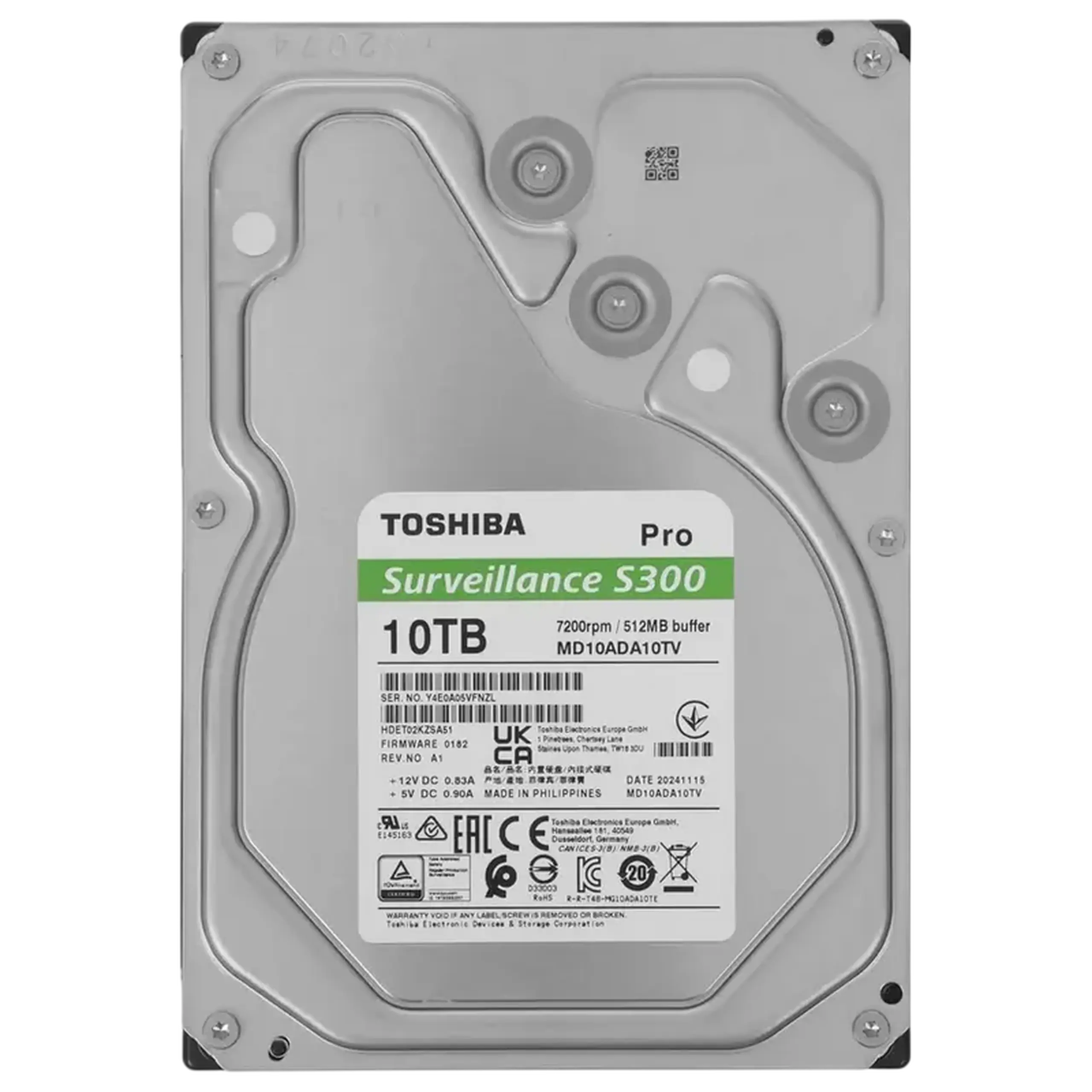 Unitate HDD Toshiba S300 Pro, 3.5", 10 TB <MD10ADA10TV>