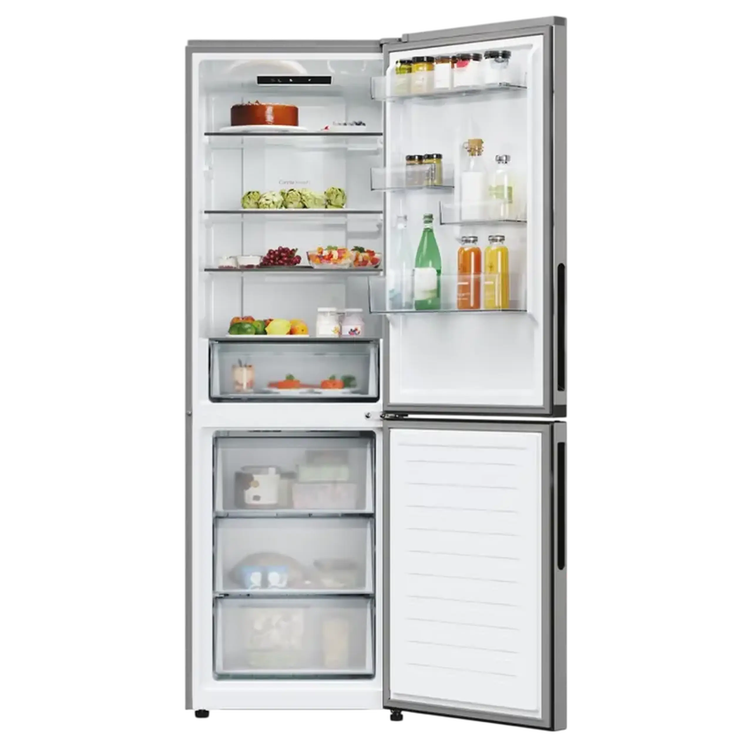 Frigider Candy ECN2CQTEX186, Oțel inoxidabil