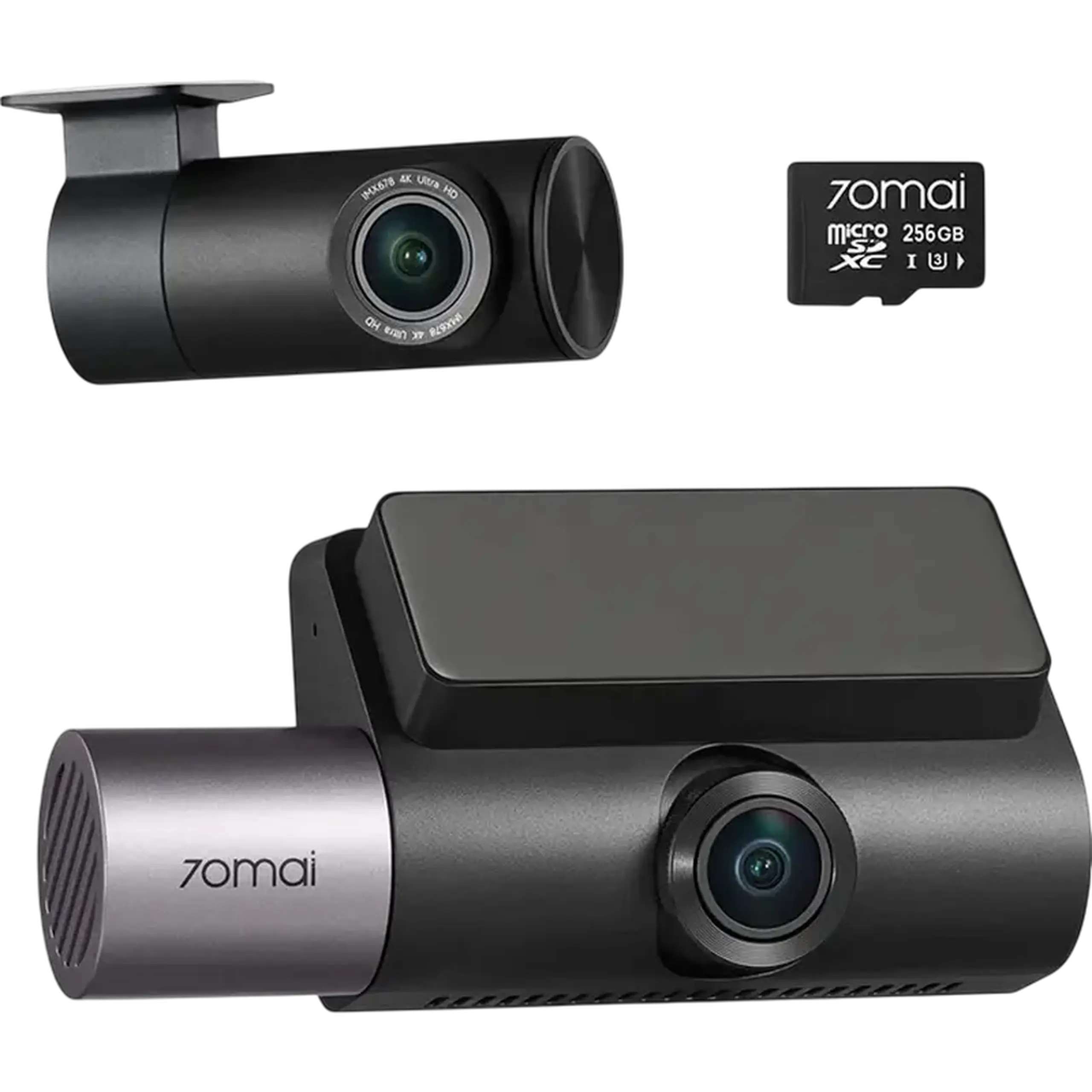 Set Dash Cam față și spate 70mai T800 + Rear Cam RC24, Negru