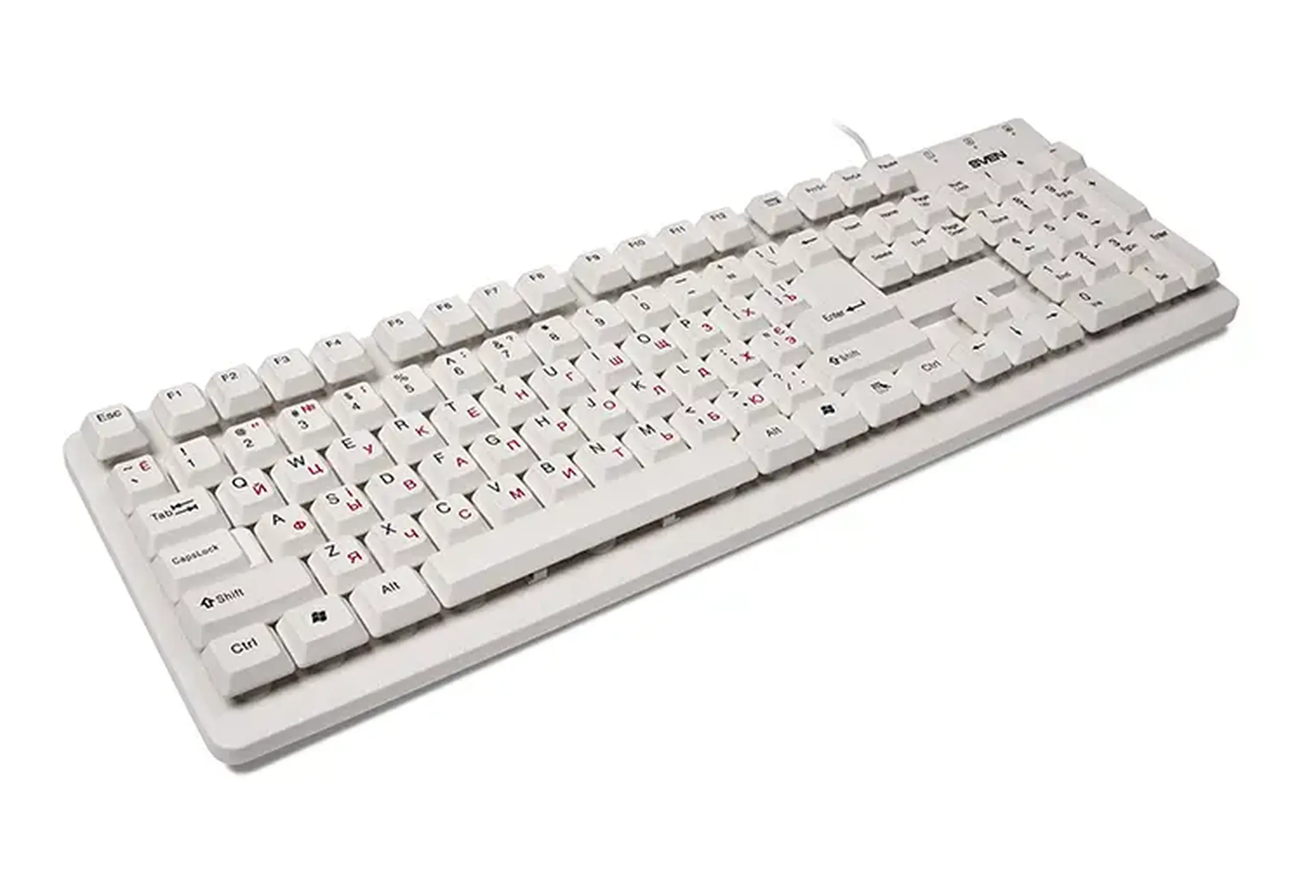 Keyboard SVEN Standard 301, Classic layout, Splash proof, Calculator key, 1.5m, USB, EN/RU, White