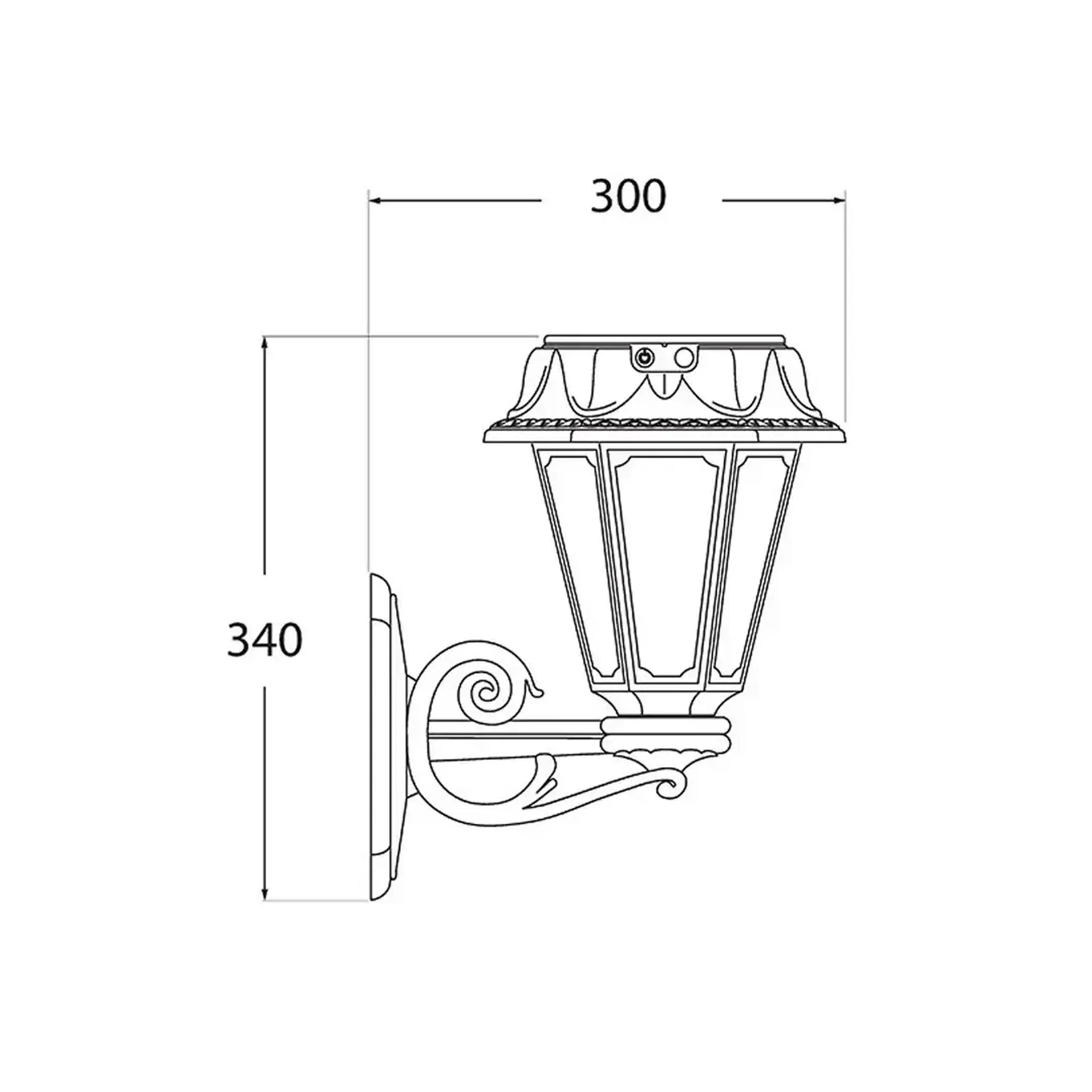 Corp de iluminat LED cu panou solar BISSO/ROSETTA 2 W 340 x 150 mm 280 lm 5 V IP55 Fumagalli