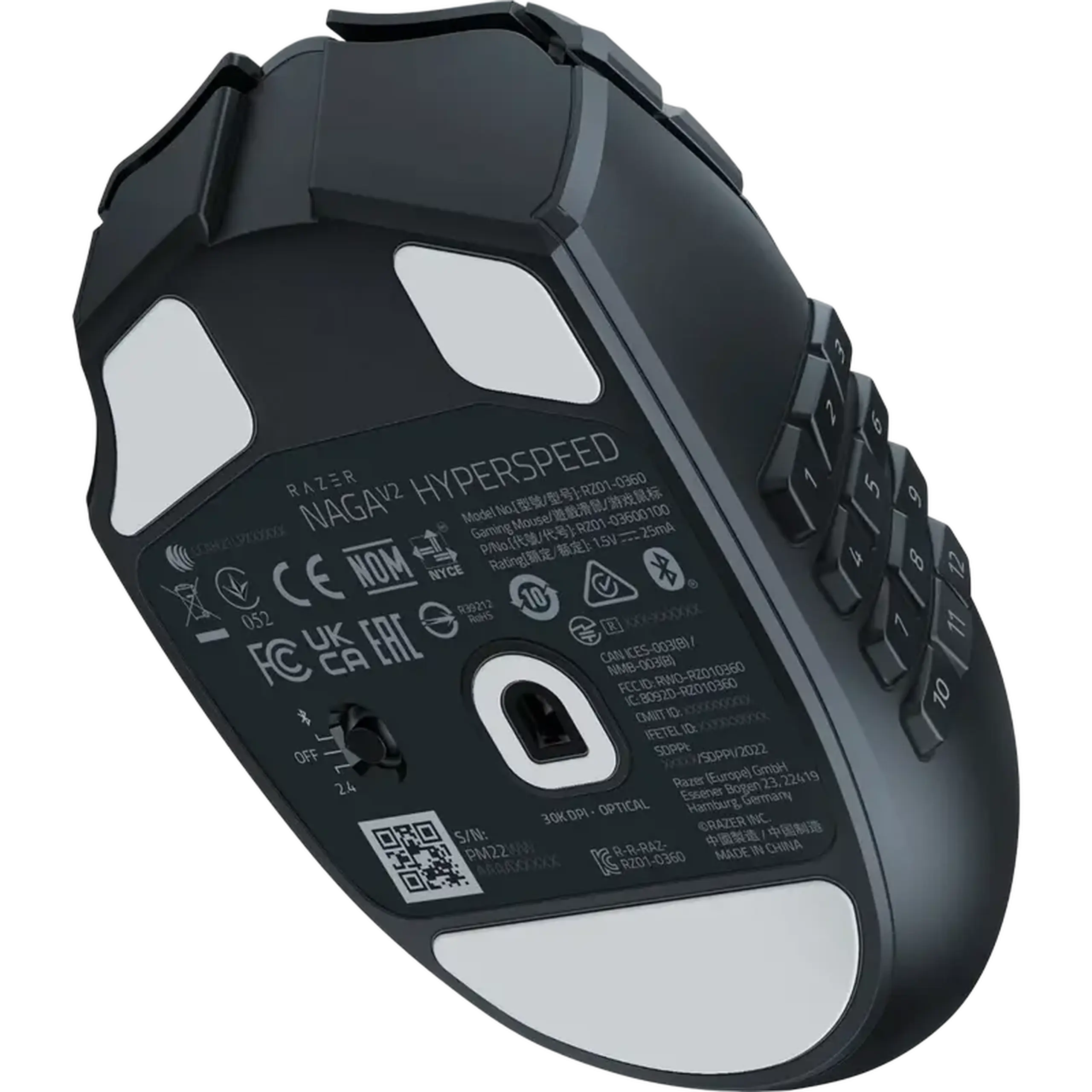 Mouse Wireless Razer Razer Naga V2, Negru