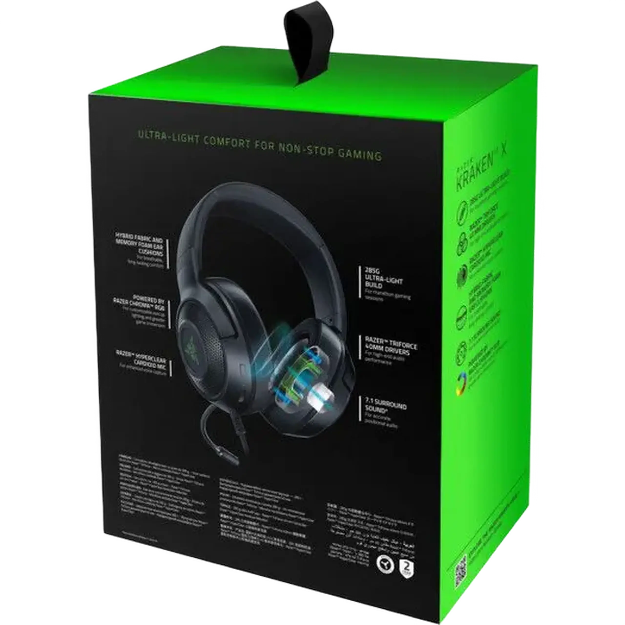 Căști gaming RAZER Kraken V3 X, USB, Negru