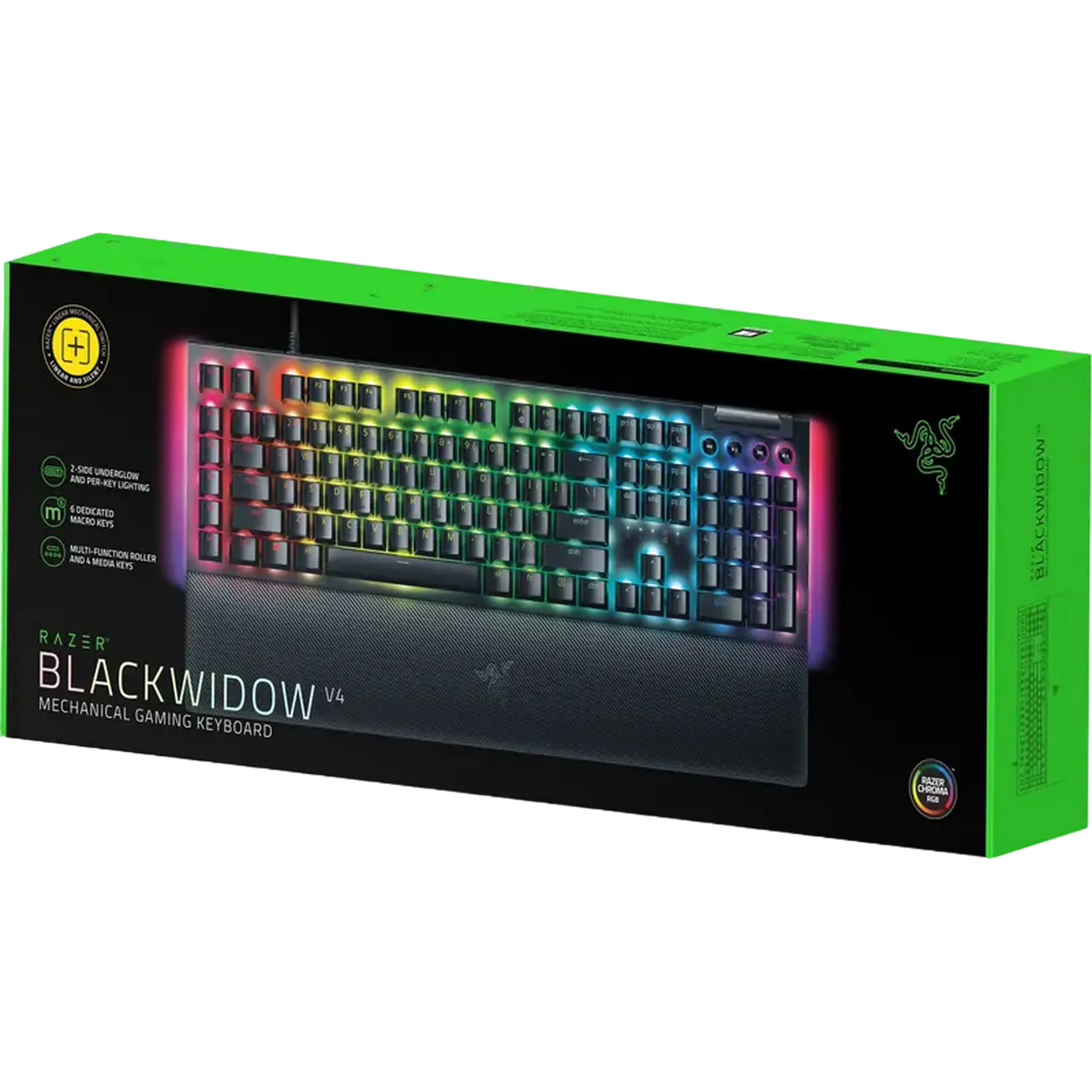 Tastatură Razer BlackWidow V4, Cu fir, Negru