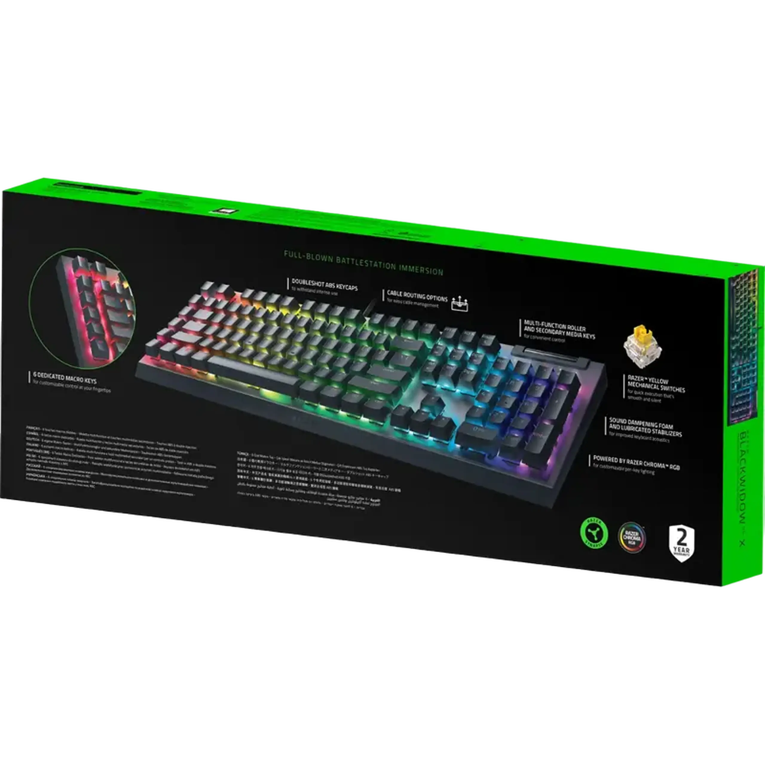 Tastatură Razer BlackWidow V4, Cu fir, Negru