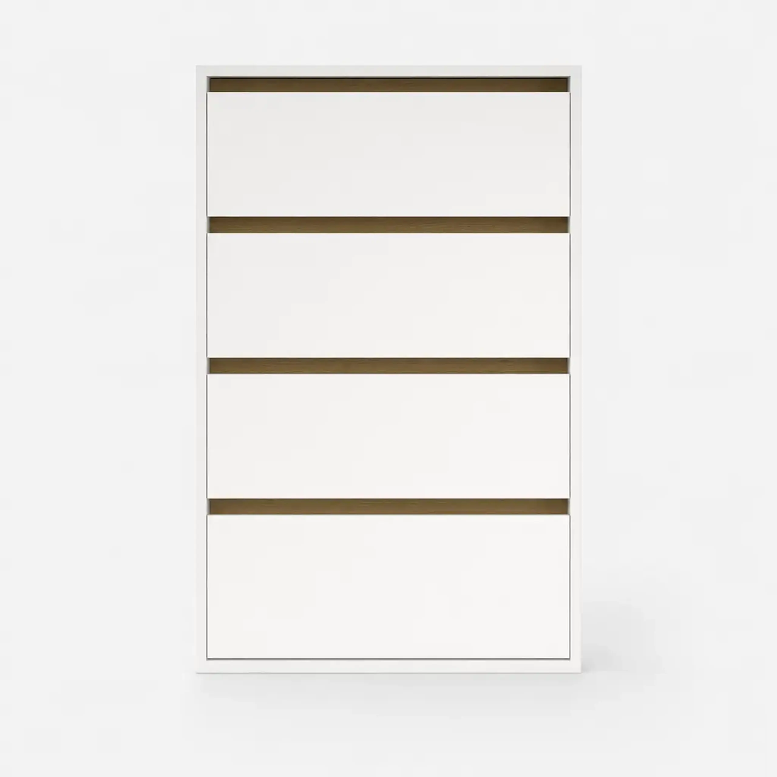 Comoda 4home Ideea K, 60x100x42 cm, 4 sertare, Nimfea Alba/Stejar Artizanal