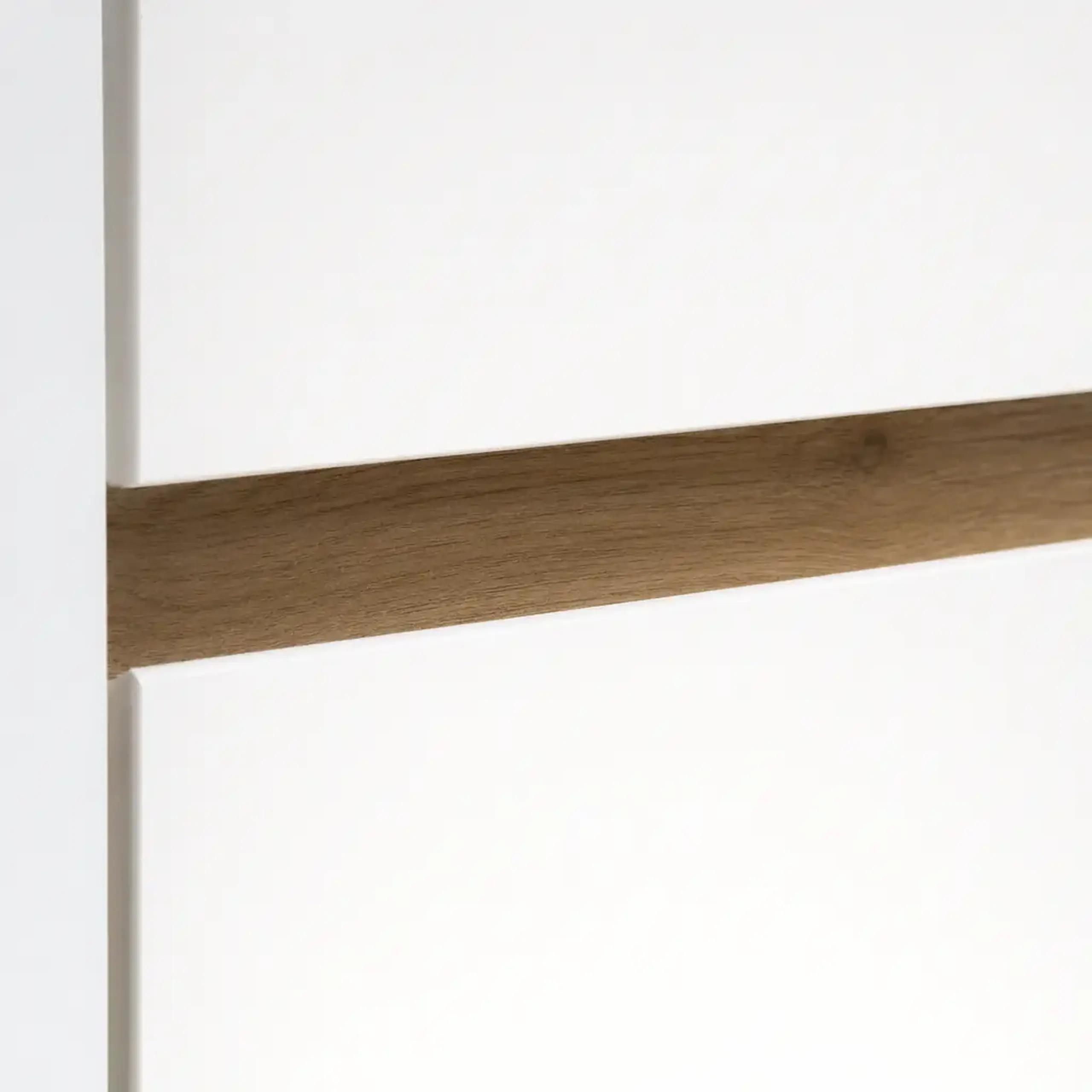 Comoda 4home Ideea K, 60x100x42 cm, 4 sertare, Nimfea Alba/Stejar Artizanal