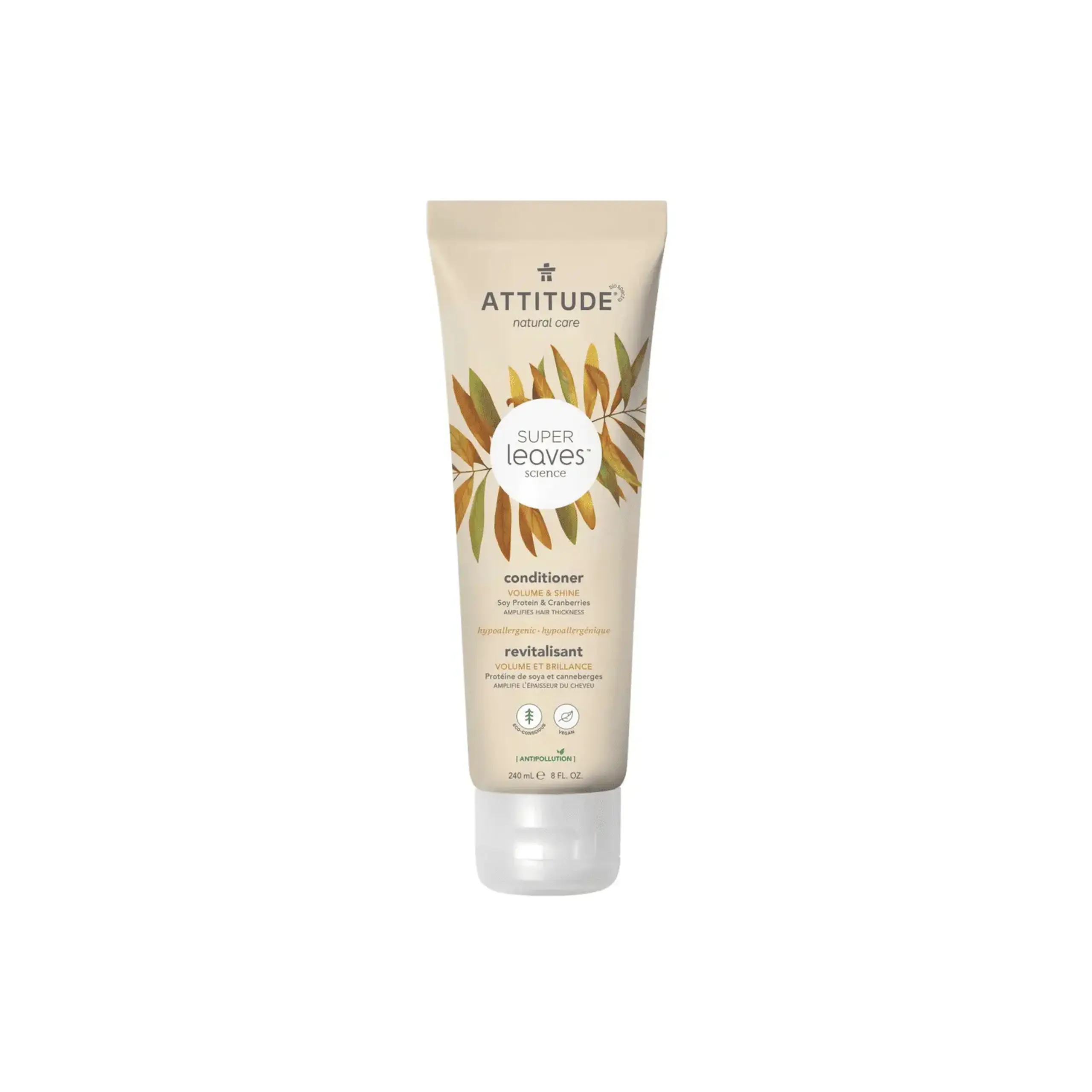 Balsam de păr Super Leaves Volume & Shine, 240 ml — ATTITUDE