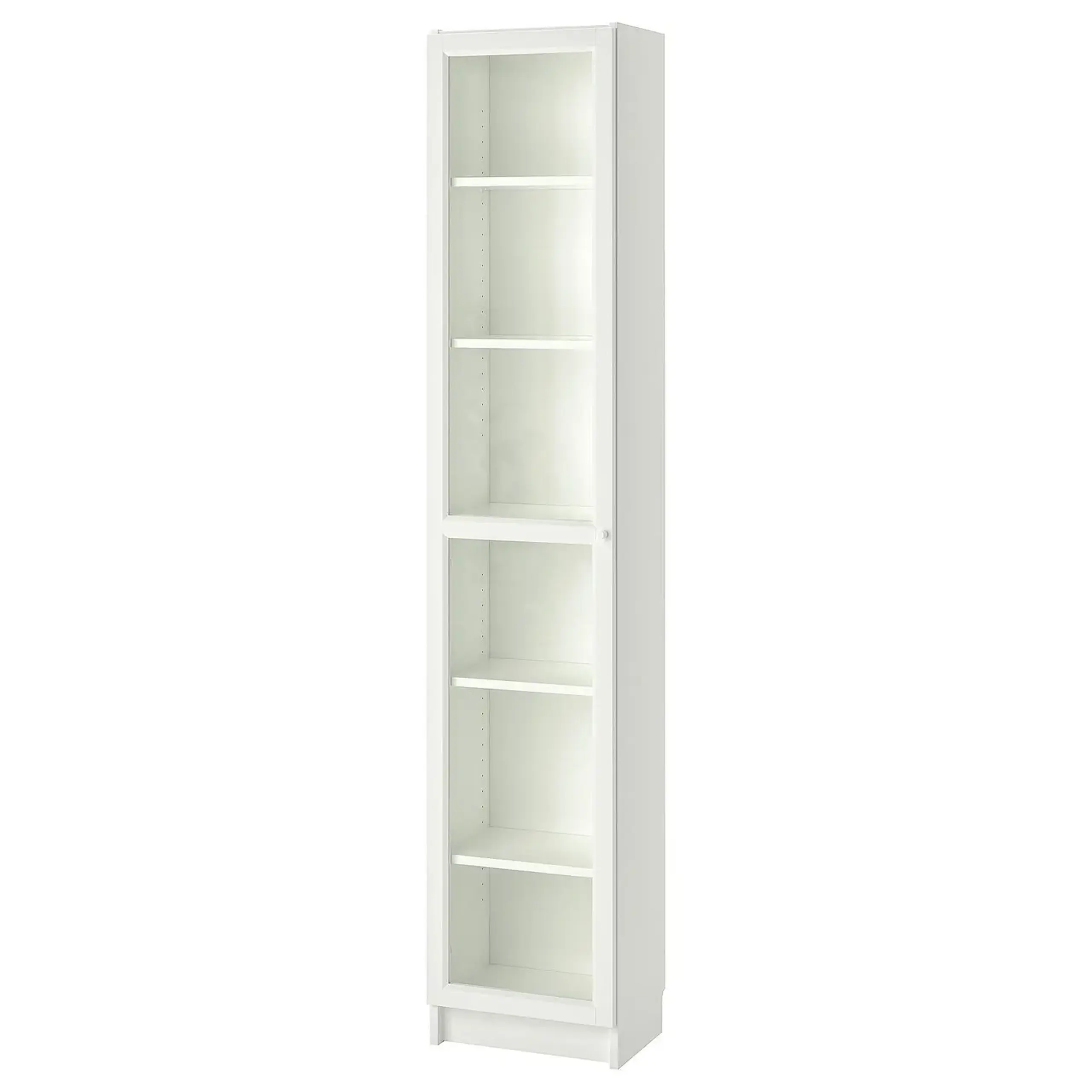 IKEA BILLY / OXBERG Biblioteca+usa sticla, alb/sticla, 40x30x202 cm