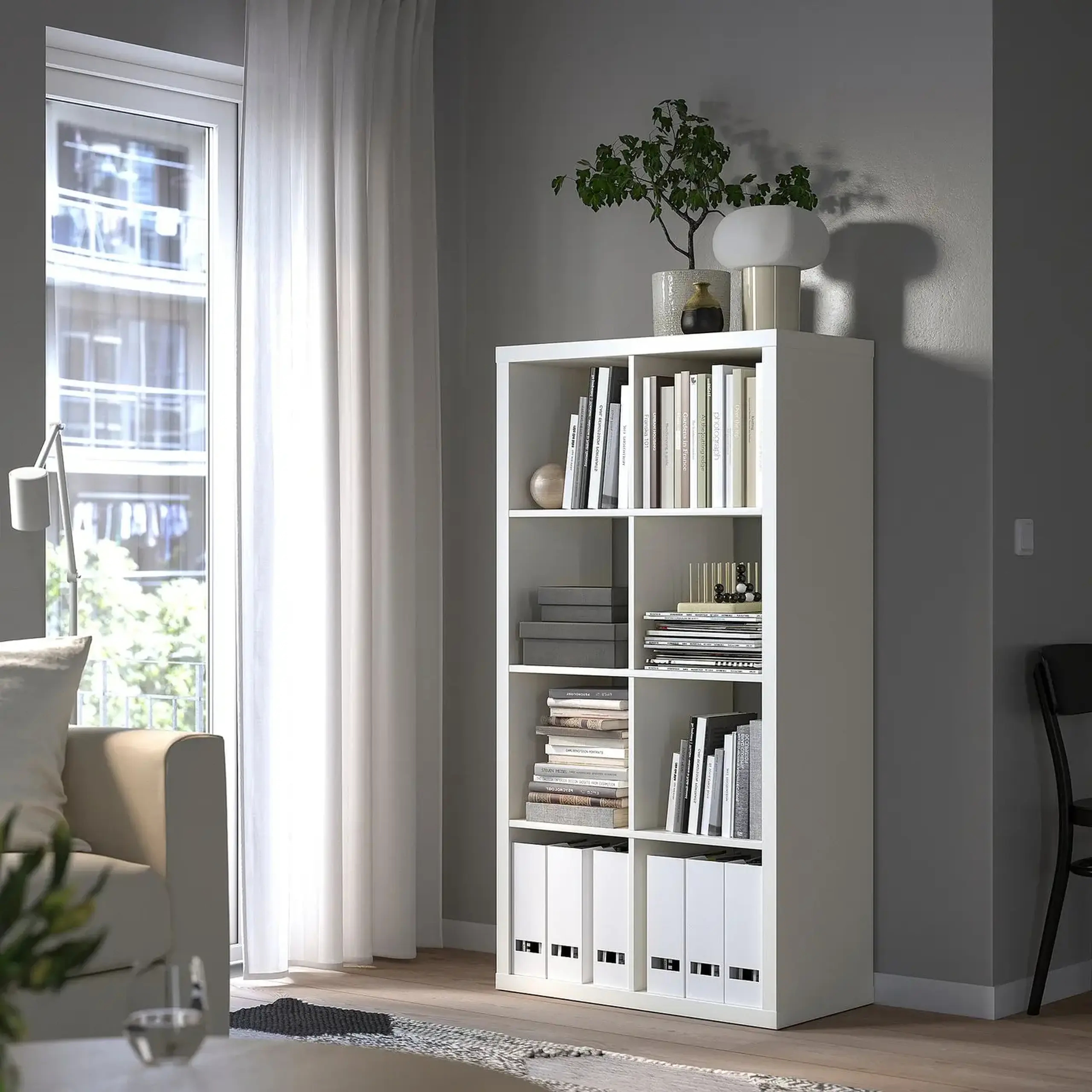 IKEA KALLAX Etajera, alb, 77x147 cm