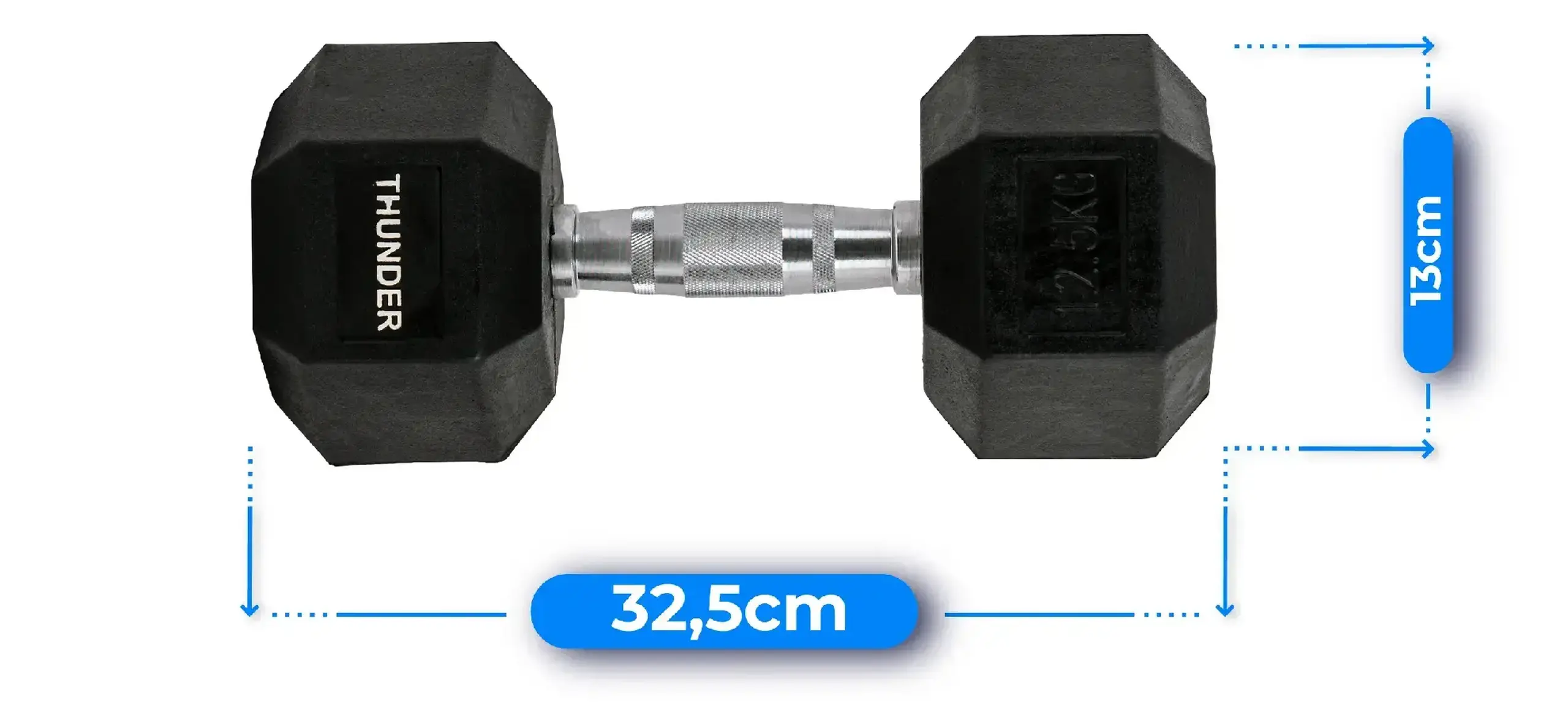 Gantera HEXAGONAL DUMBBELLS Thunder 12,5KG
