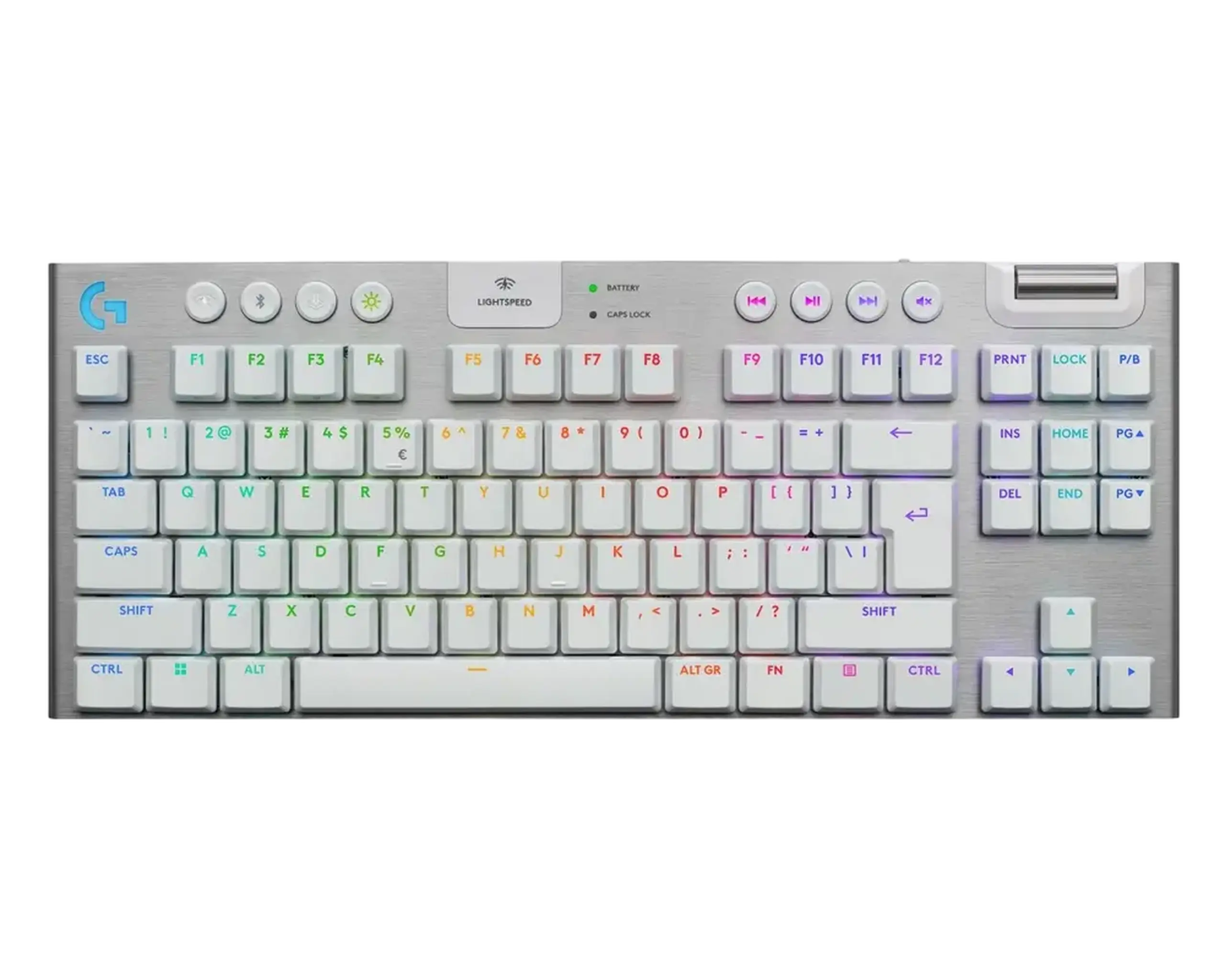 Tastatură Logitech G915 X Lightspeed TKL, Fără fir, Alb