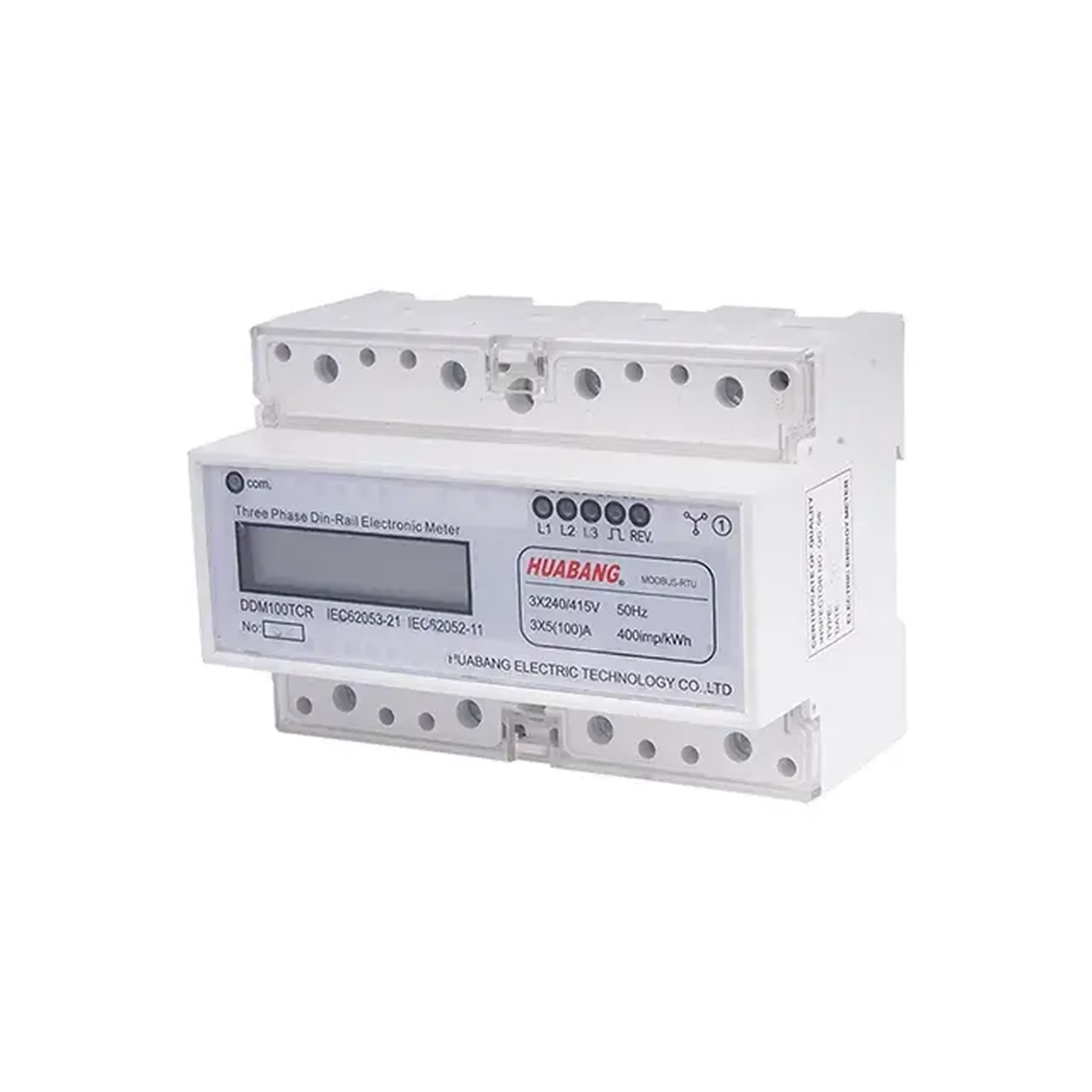 Contor electric HUABANG DDM100TC trifazat 6A 380 V IP20