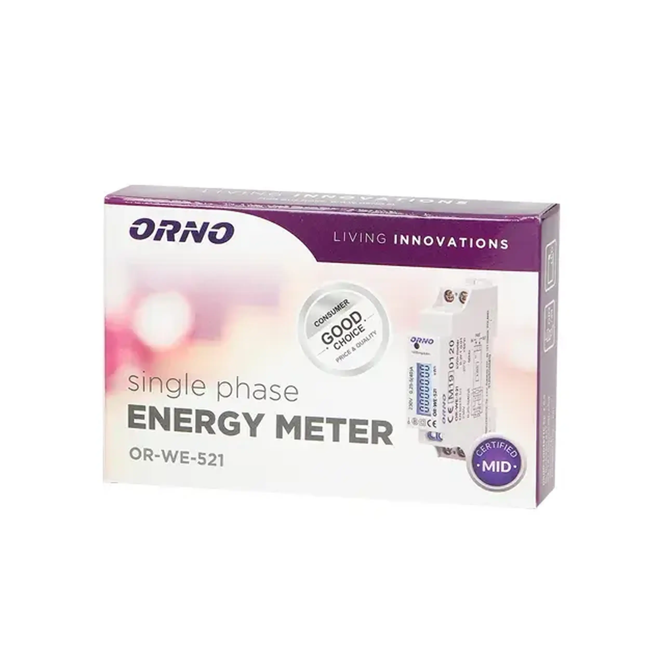 Contor electric ORNO ORWE521 monofazat 0.25-5/40 A 230 - 240 V IP51