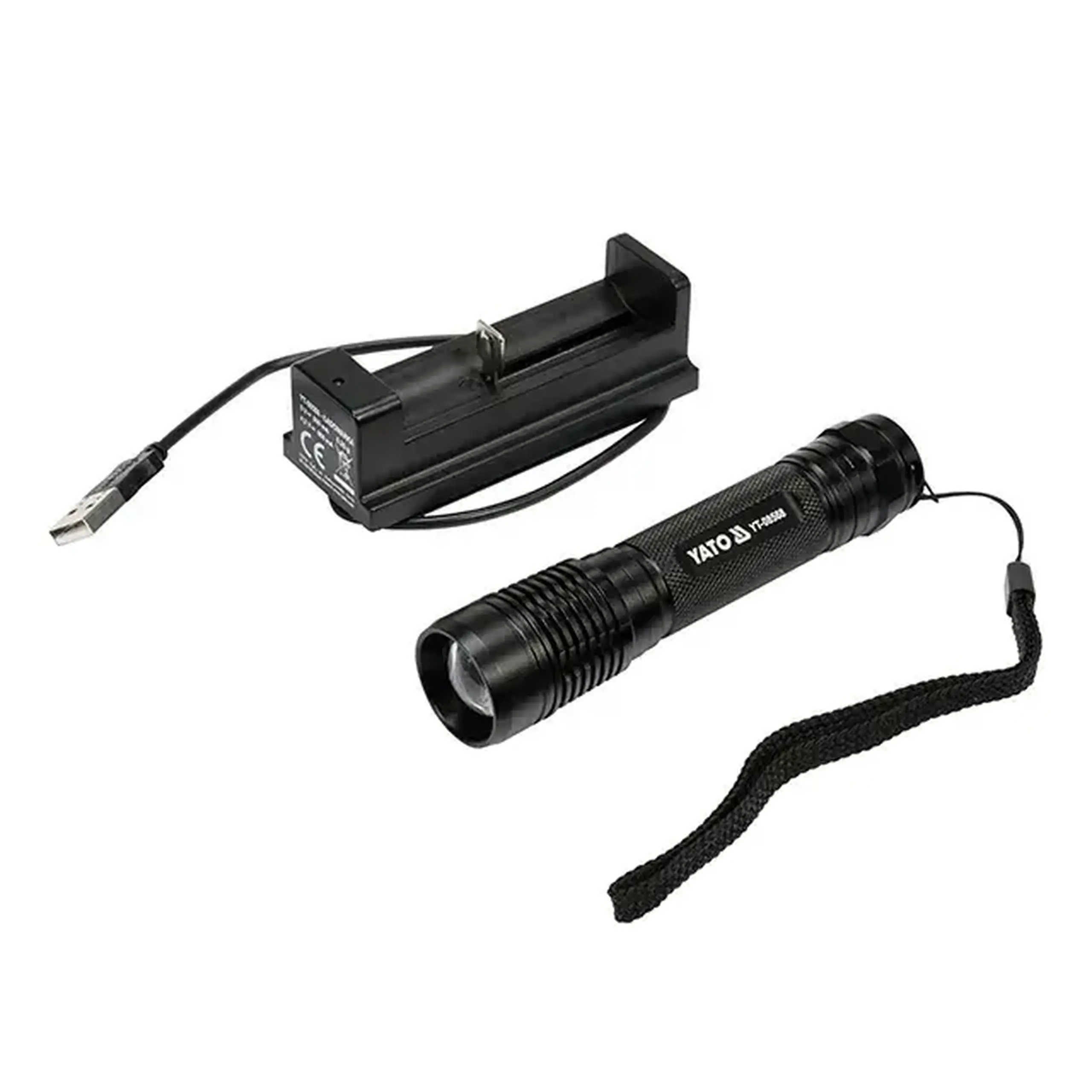 Lanterna LED cu zoom Yato CREE XP-G3 6 W 500 lm 3.7 V 2200 mAh