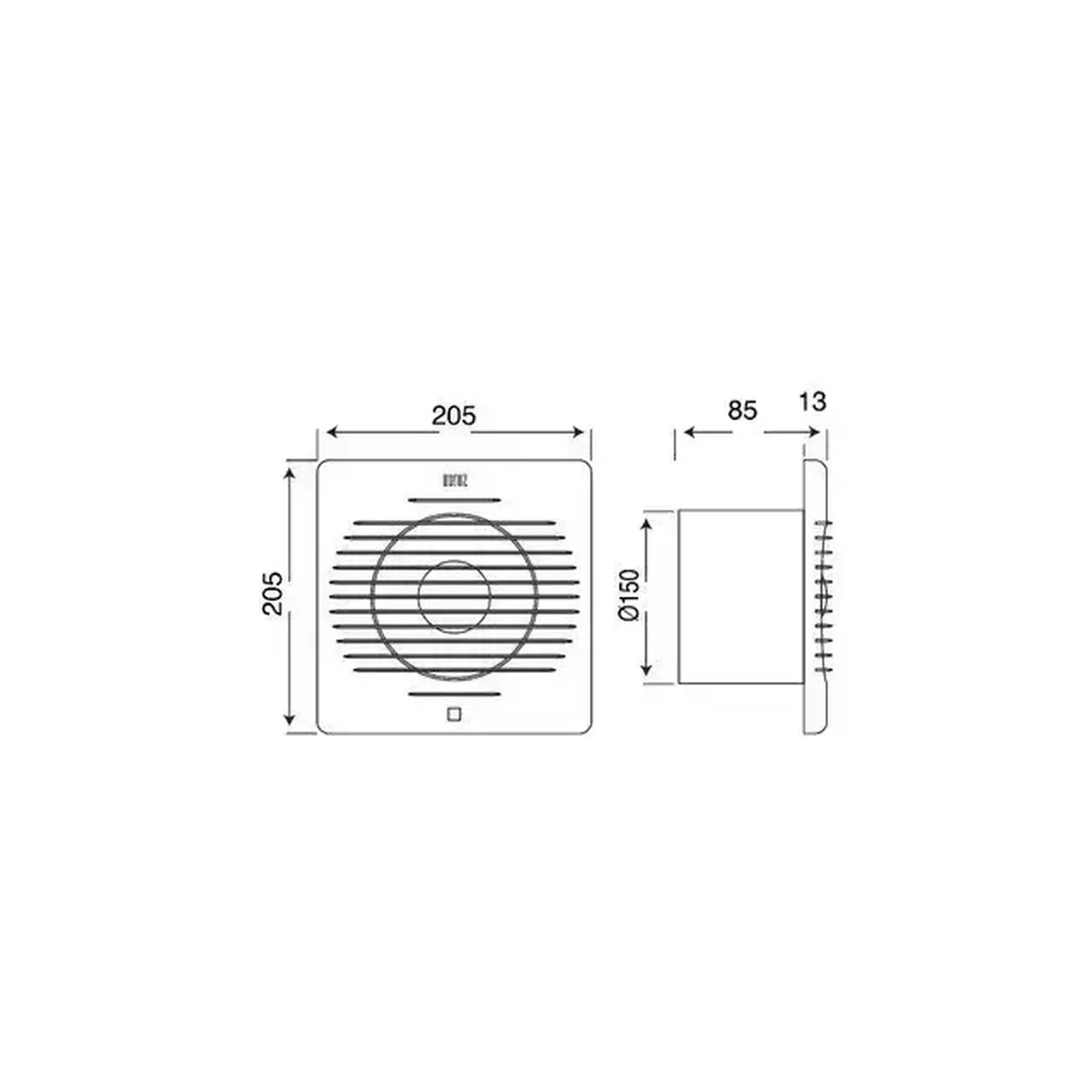 Ventilator axial 500.010.006 20 W 220 - 240 V 150 m3/h 1800 rot/min Horoz